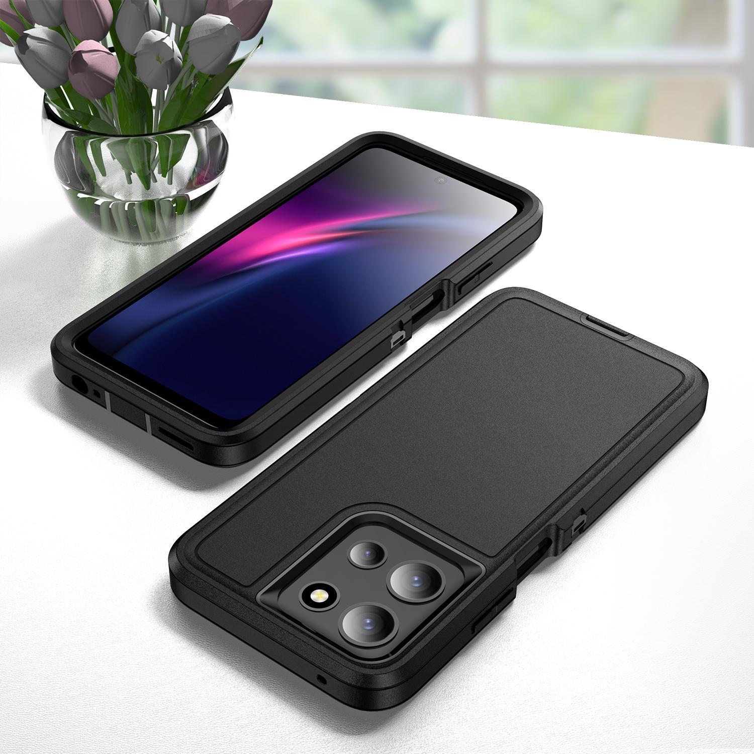 For Motorola Moto G 5G 2025 Life Waterproof Rugged PC + Silicone Phone CaseBlack