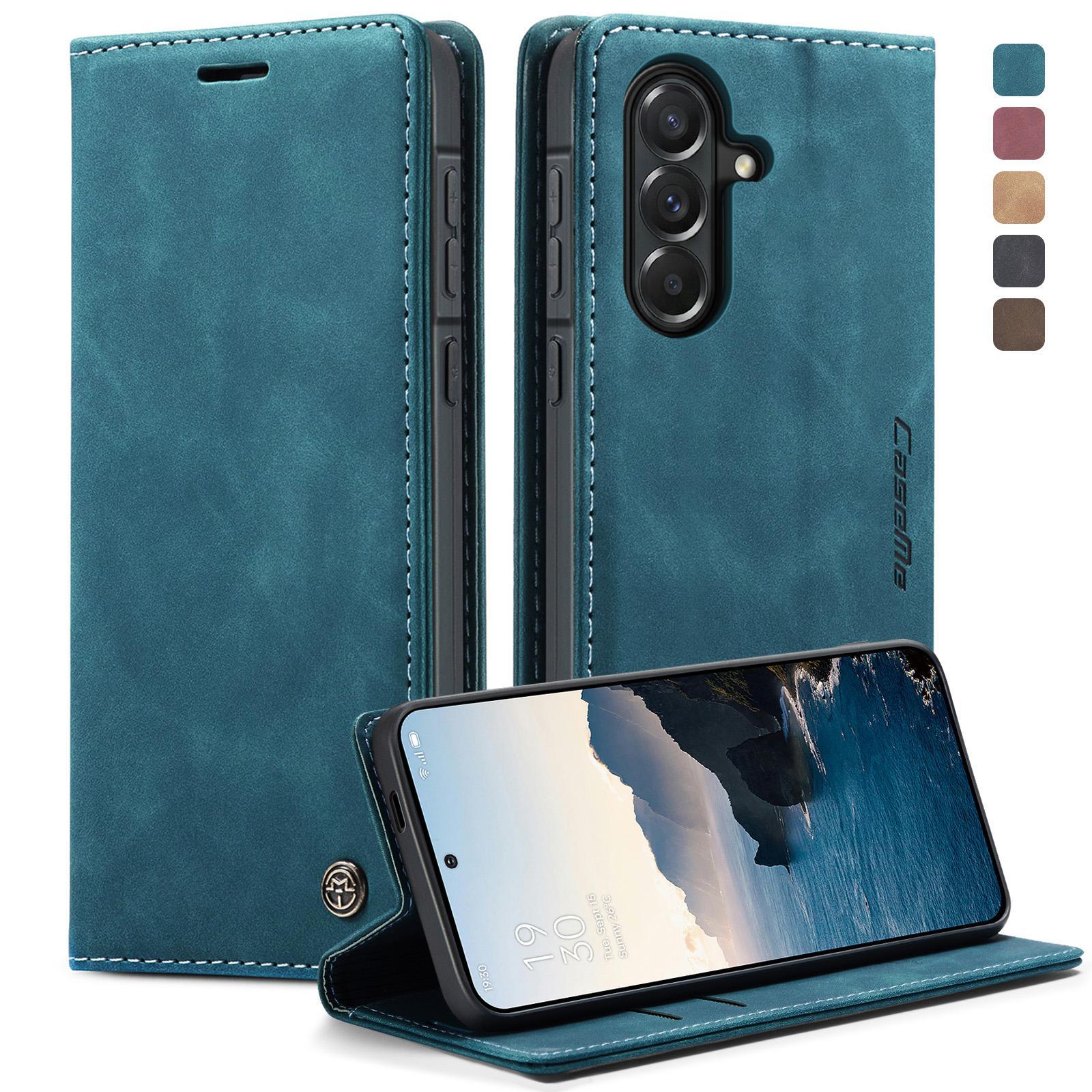 For Samsung Galaxy S25+ 5G CaseMe 013 Multifunctional Horizontal Flip Leather Phone CaseBlue
