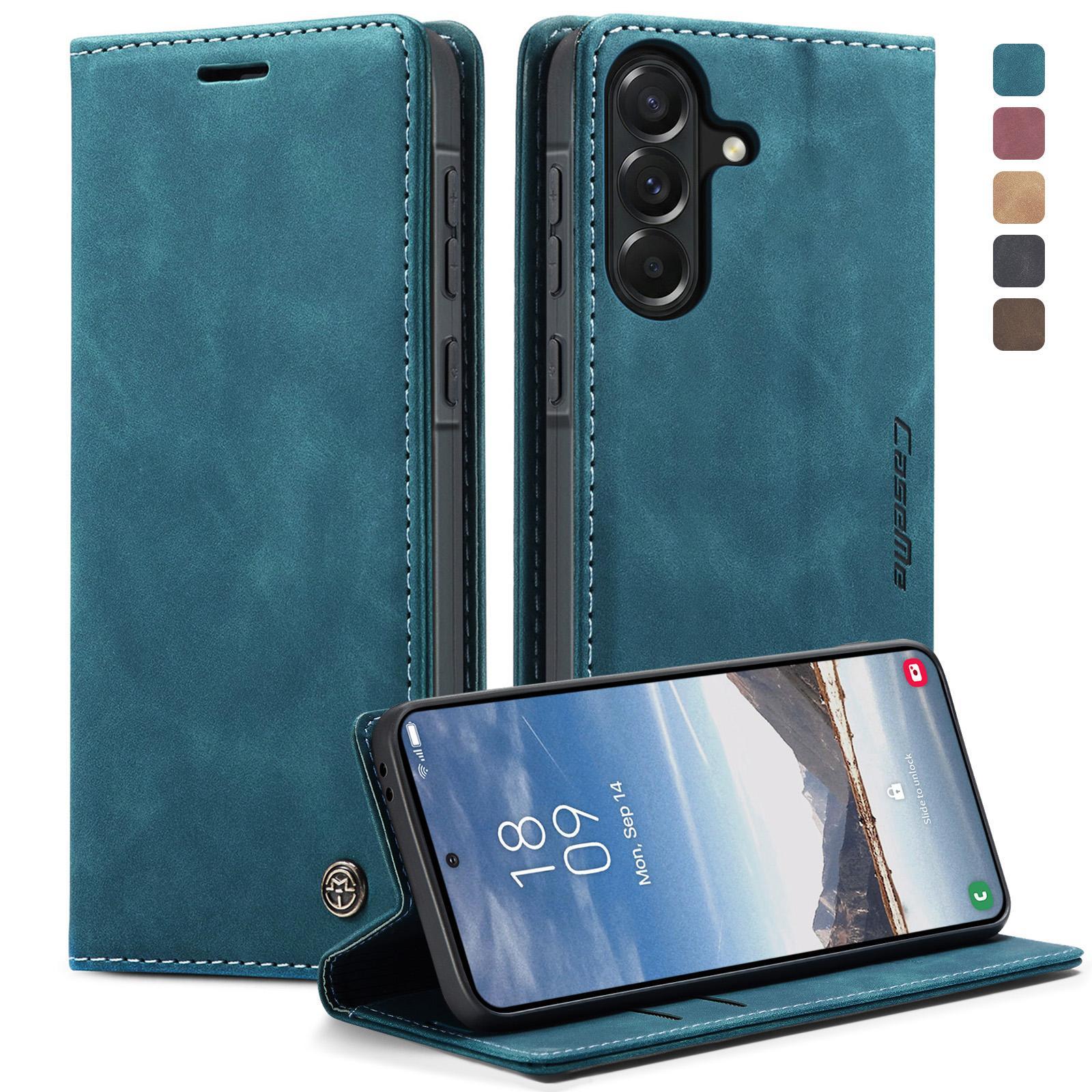 For Samsung Galaxy S25+ 5G CaseMe 013 Multifunctional Horizontal Flip Leather Phone CaseBlue