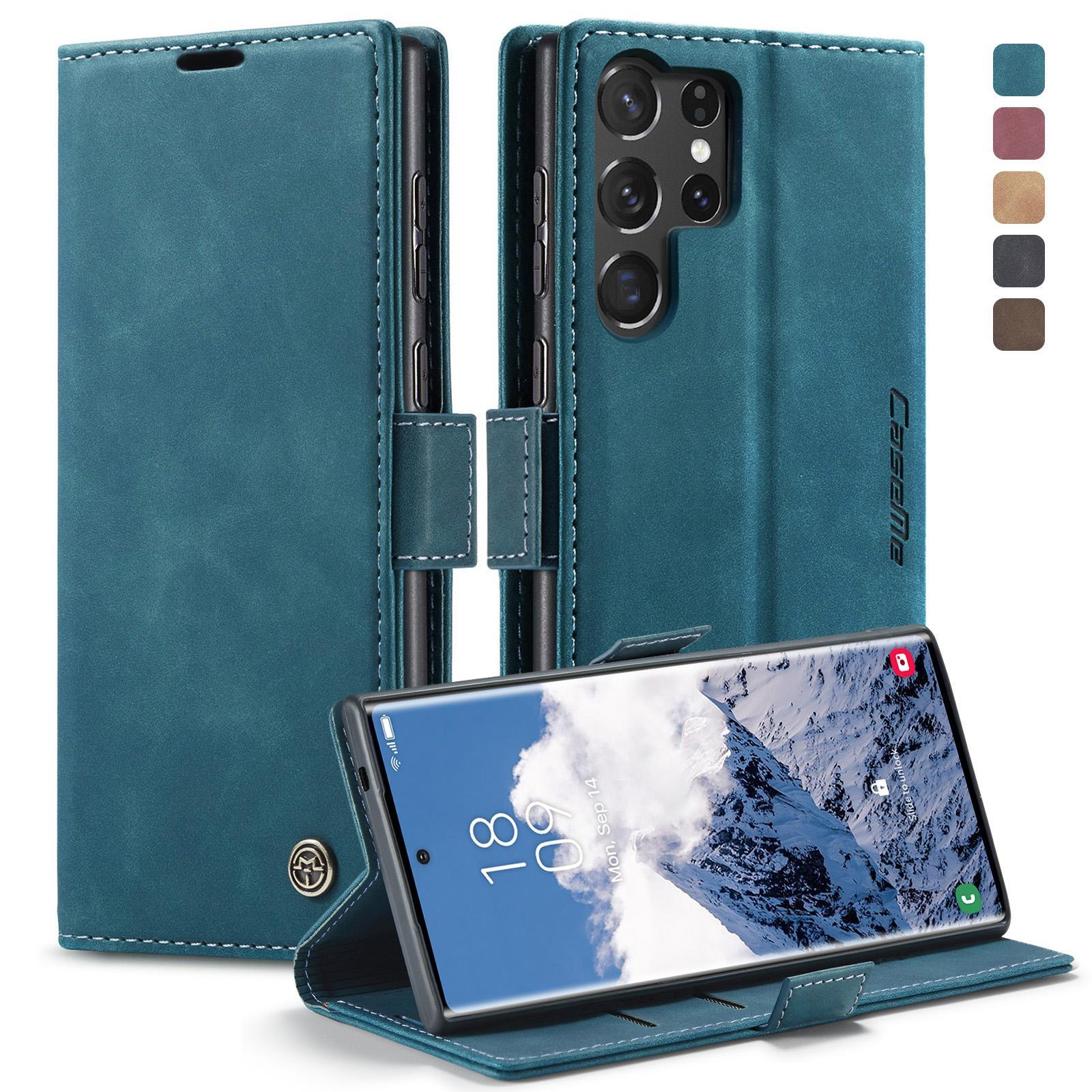 For Samsung Galaxy S25+ 5G CaseMe 013 Multifunctional Horizontal Flip Leather Phone CaseBlue