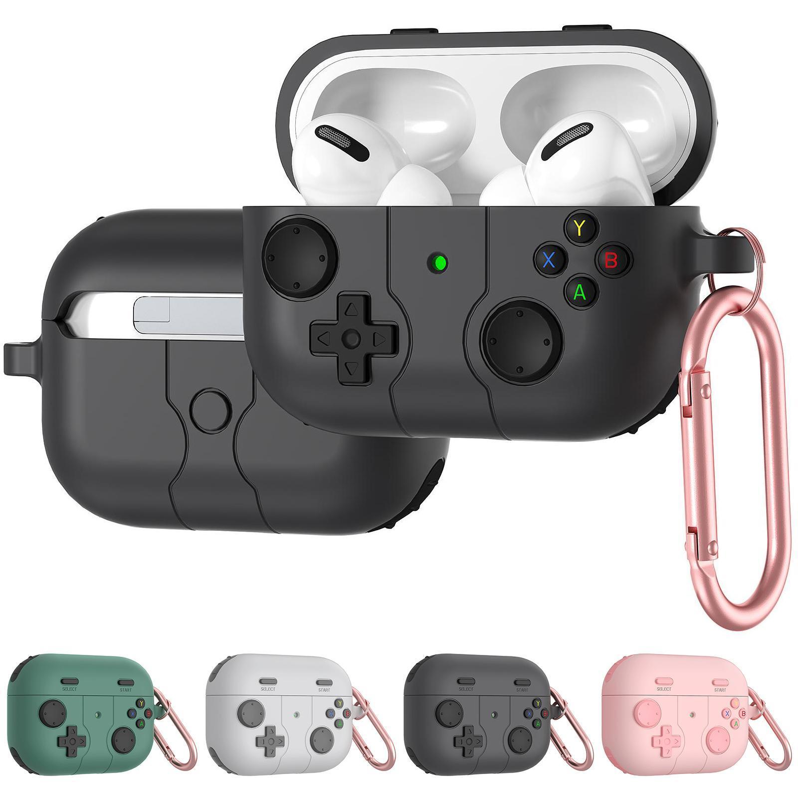 For AirPods Pro 3 Game Console Style Wireless Earphone Silicone CaseDark Grey