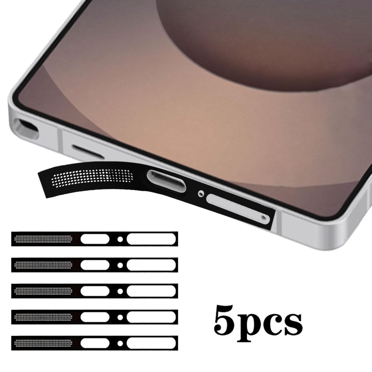 For Samsung Galaxy S26 Ultra 5G 5pcs High-Density Metallic Integrated Speaker Dust CoverBlack