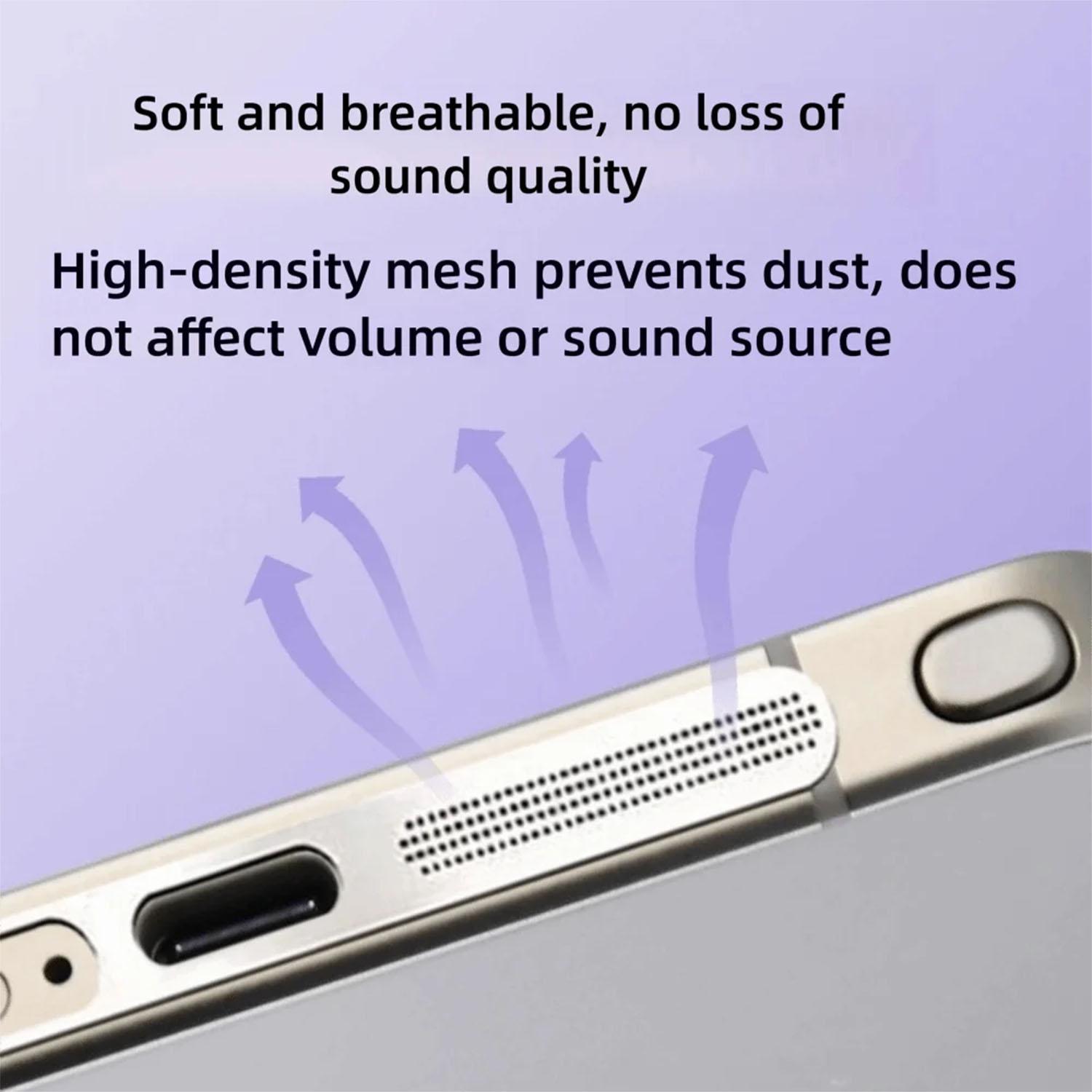 For Samsung Galaxy S26 Ultra 5G 5pcs High-Density Metallic Integrated Speaker Dust CoverBlack
