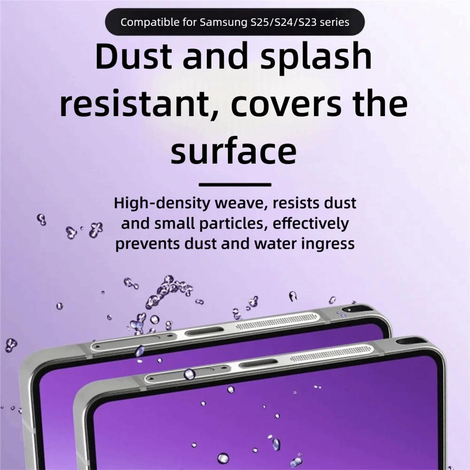 For Samsung Galaxy S26 Ultra 5G 5pcs High-Density Metallic Integrated Speaker Dust CoverBlack