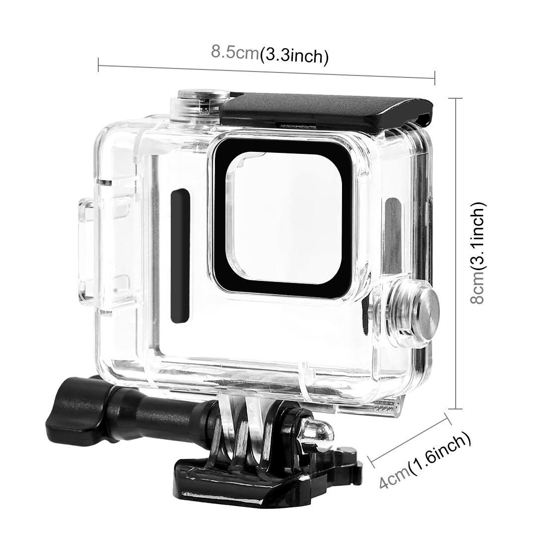 For GoPro HERO 4K 2024 PULUZ 60m - 196ft Waterproof Housing Protective Case with Buckle Basic Mount & Screw Transparent
