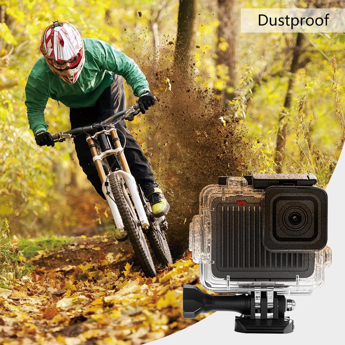 For GoPro HERO 4K 2024 PULUZ 60m - 196ft Waterproof Housing Protective Case with Buckle Basic Mount & Screw Transparent