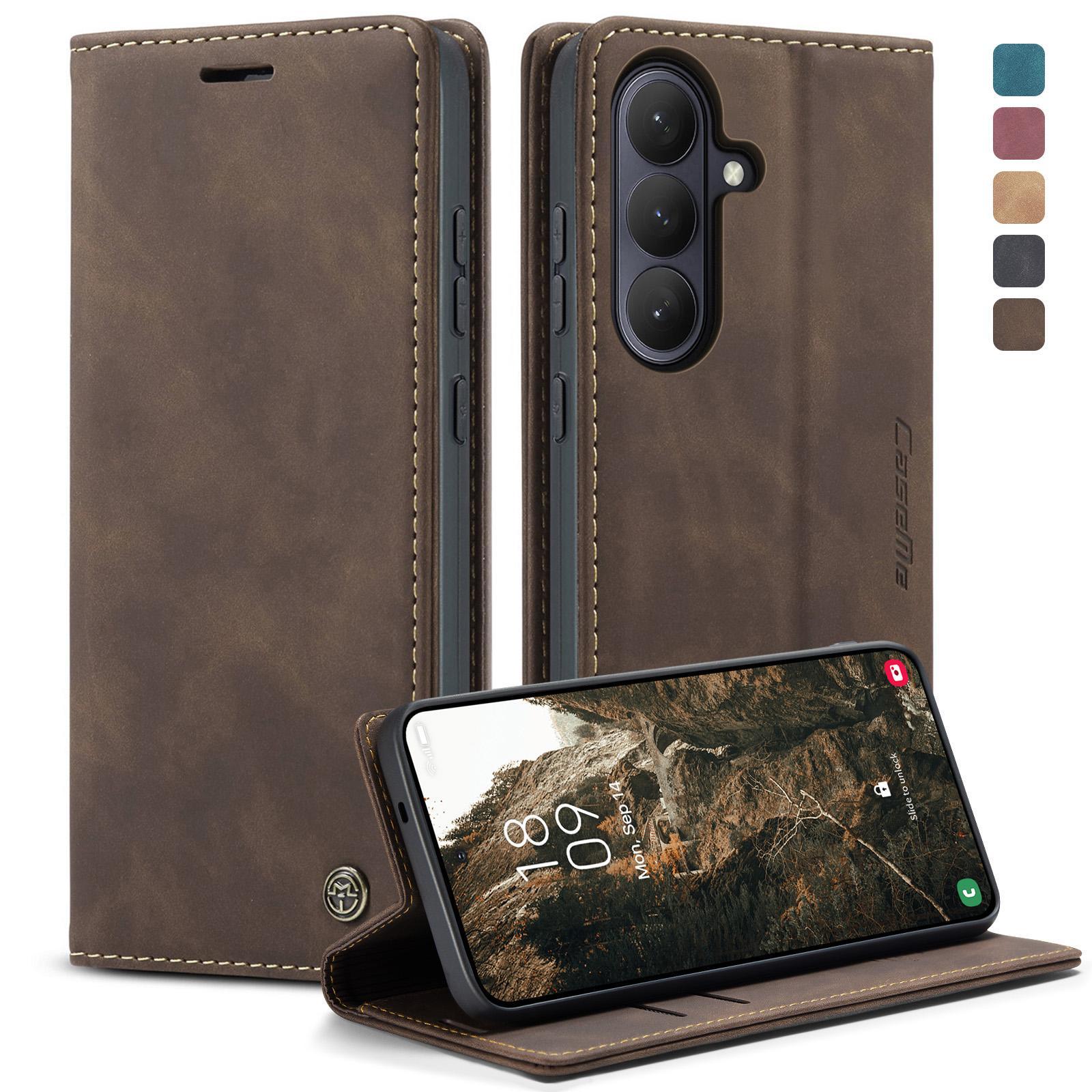 For Samsung Galaxy A36 CaseMe 013 Multifunctional Horizontal Flip Leather Phone CaseCoffee