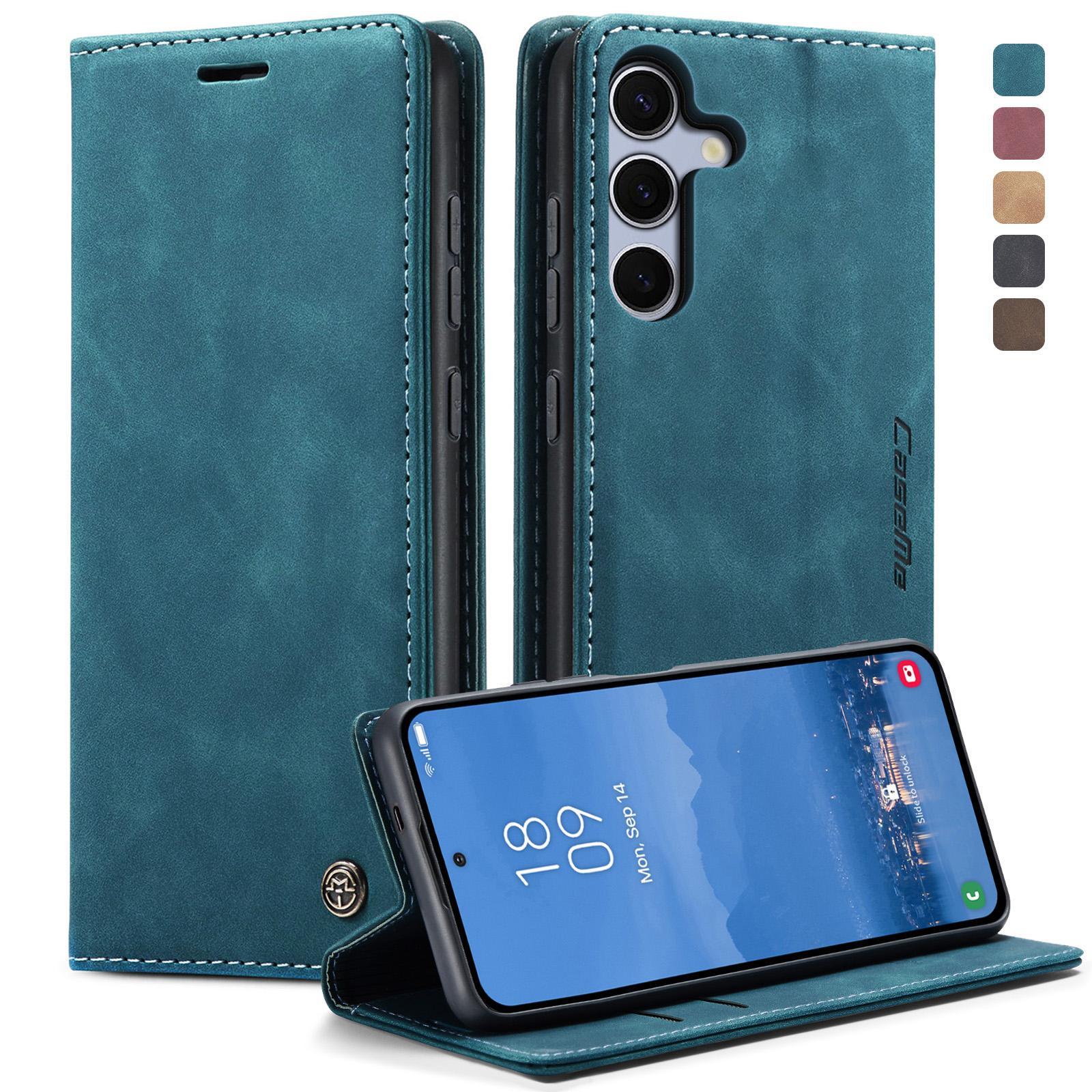 For Samsung Galaxy S25 5G CaseMe 013 Multifunctional Horizontal Flip Leather Phone CaseBlue