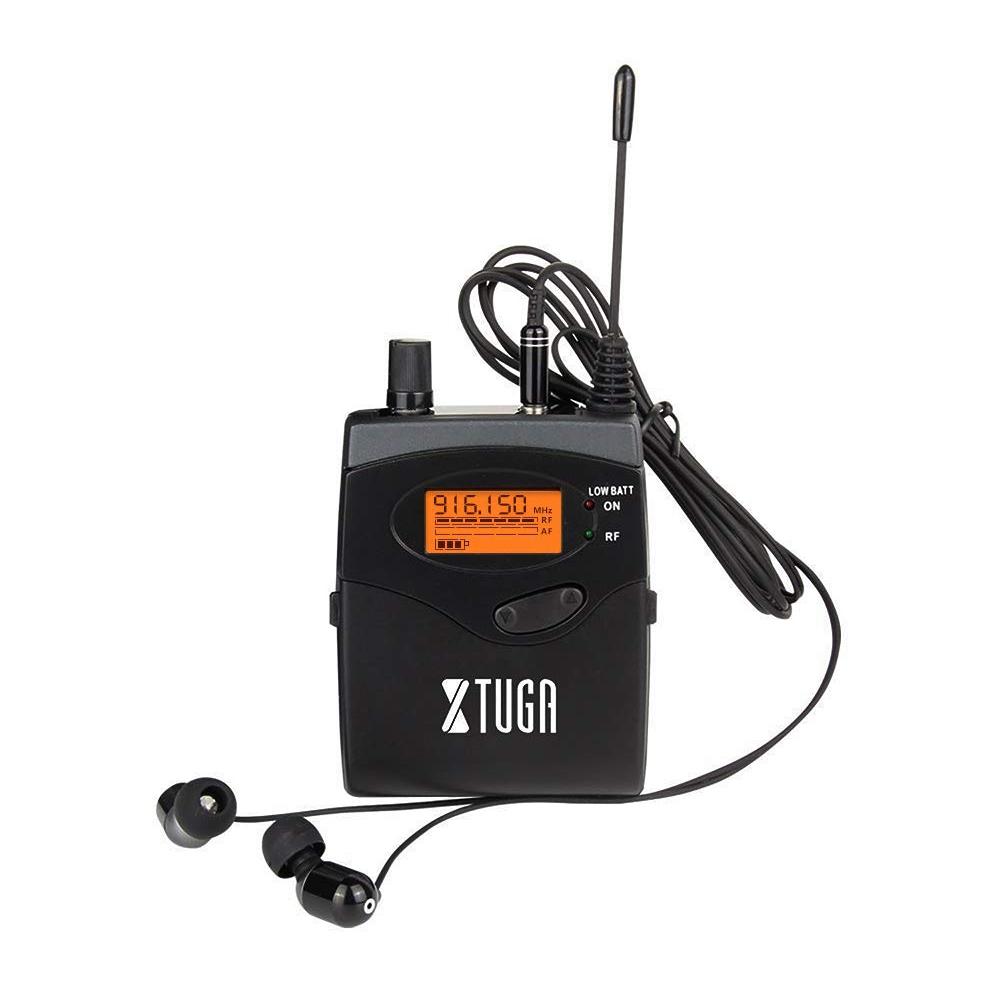 xtuga rw2080 uhf wireless stage singer in-ear monitor system single bodypack receiver