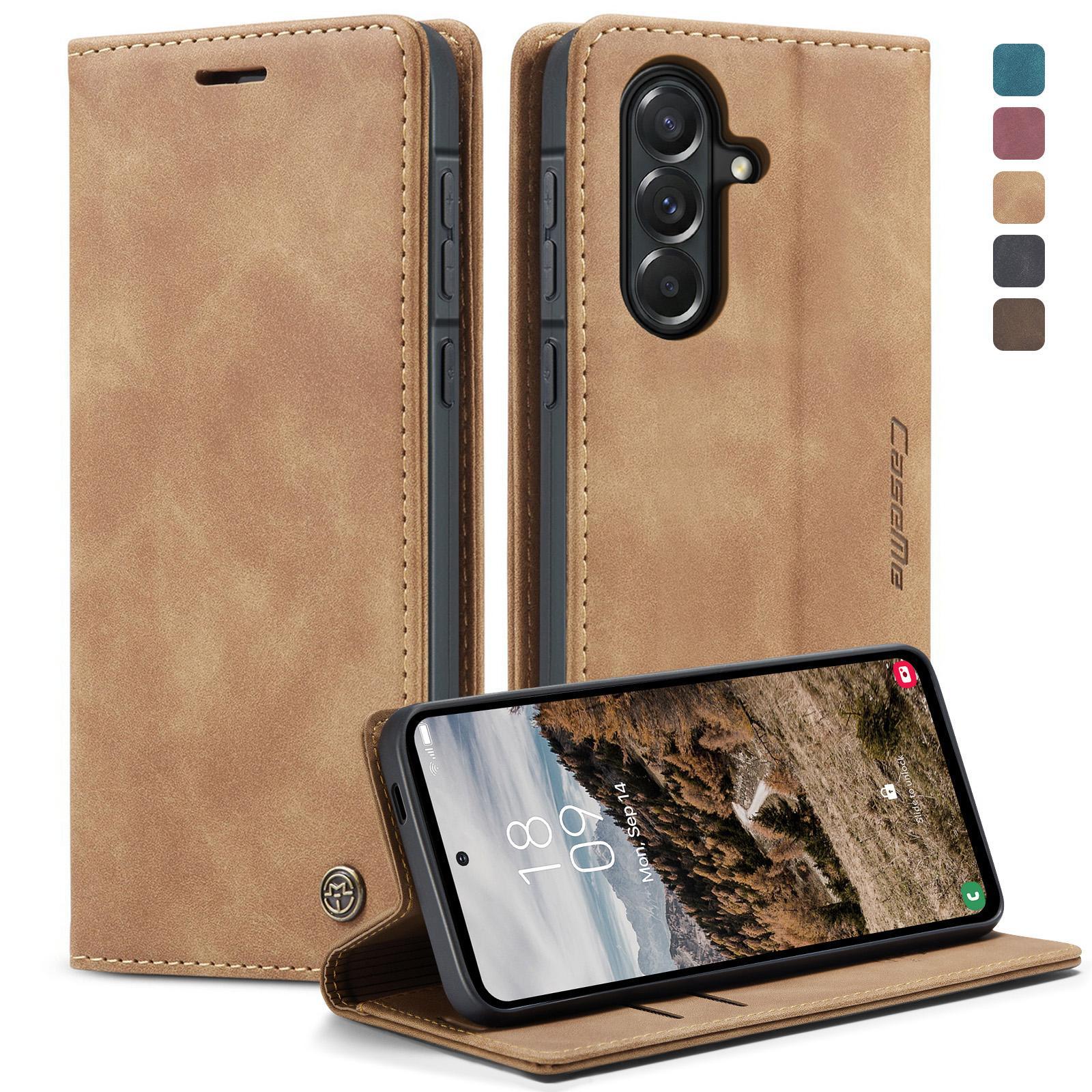 For Samsung Galaxy A36 CaseMe 013 Multifunctional Horizontal Flip Leather Phone CaseCoffee