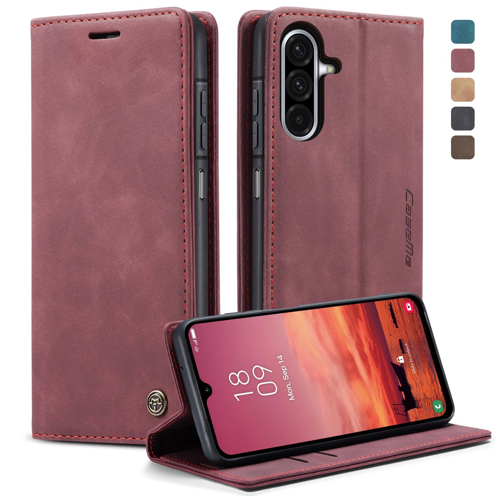 For Samsung Galaxy A36 CaseMe 013 Multifunctional Horizontal Flip Leather Phone CaseCoffee