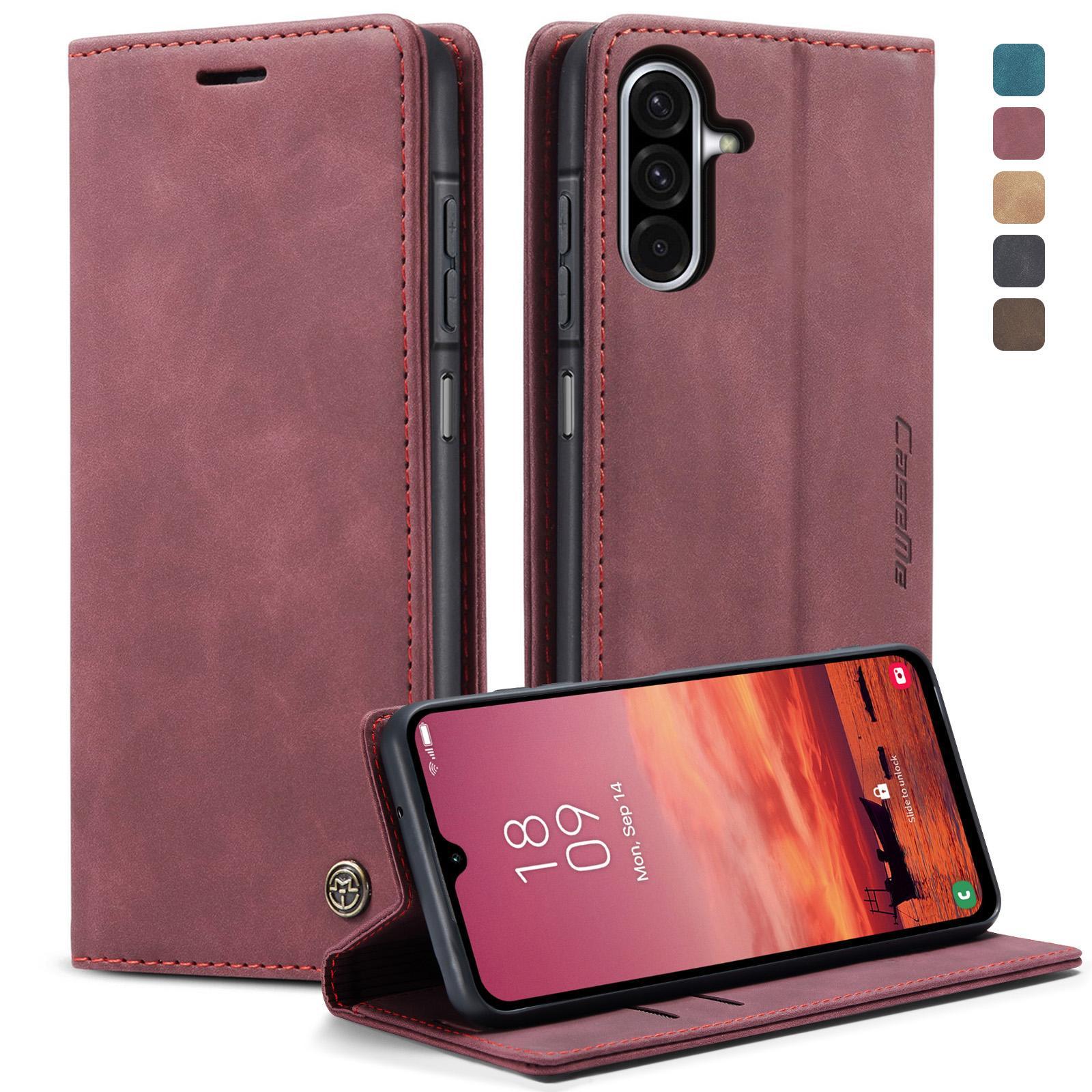 For Samsung Galaxy A36 CaseMe 013 Multifunctional Horizontal Flip Leather Phone CaseCoffee