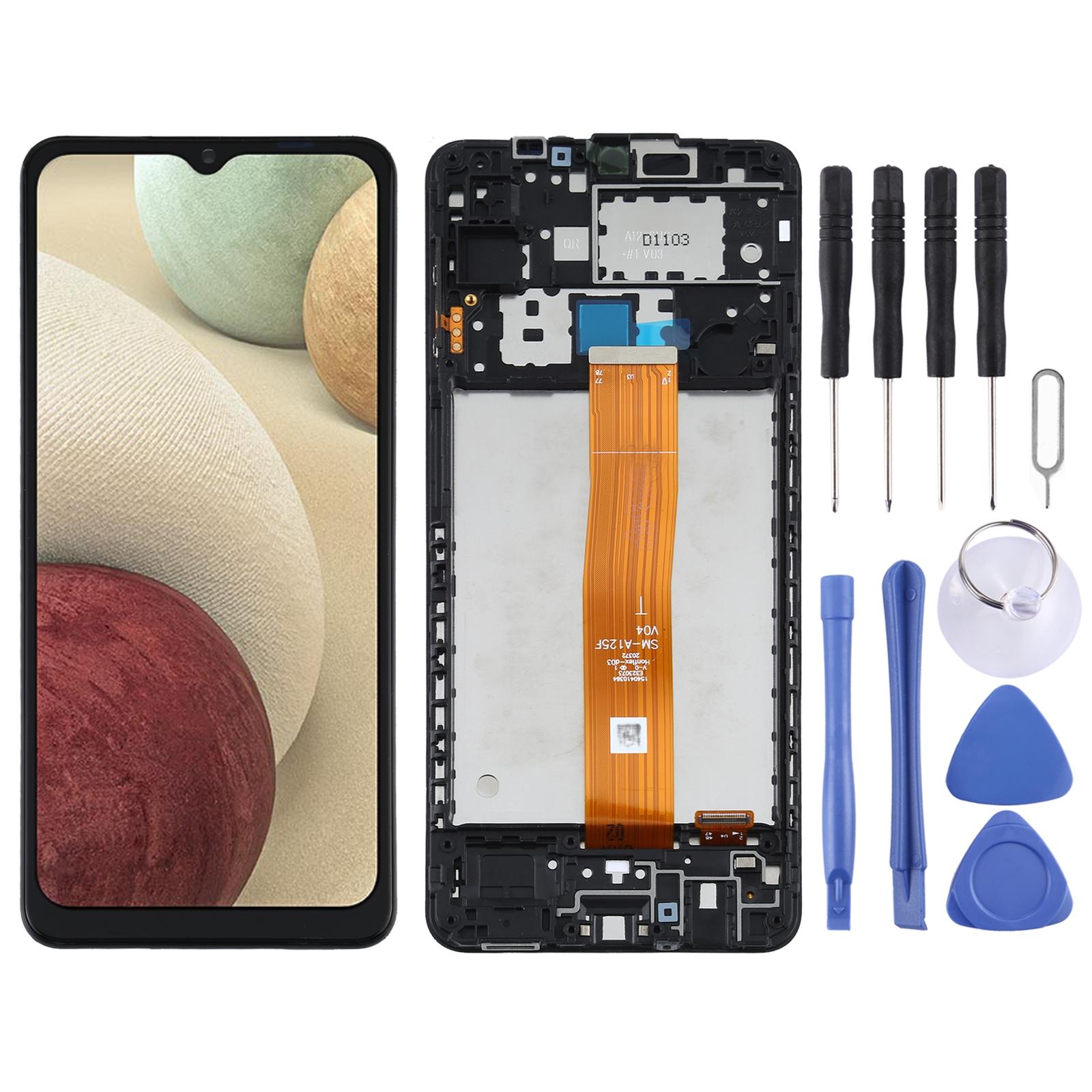 original lcd screen for samsung galaxy a12 4g sm-a125f digitizer full assembly with frame