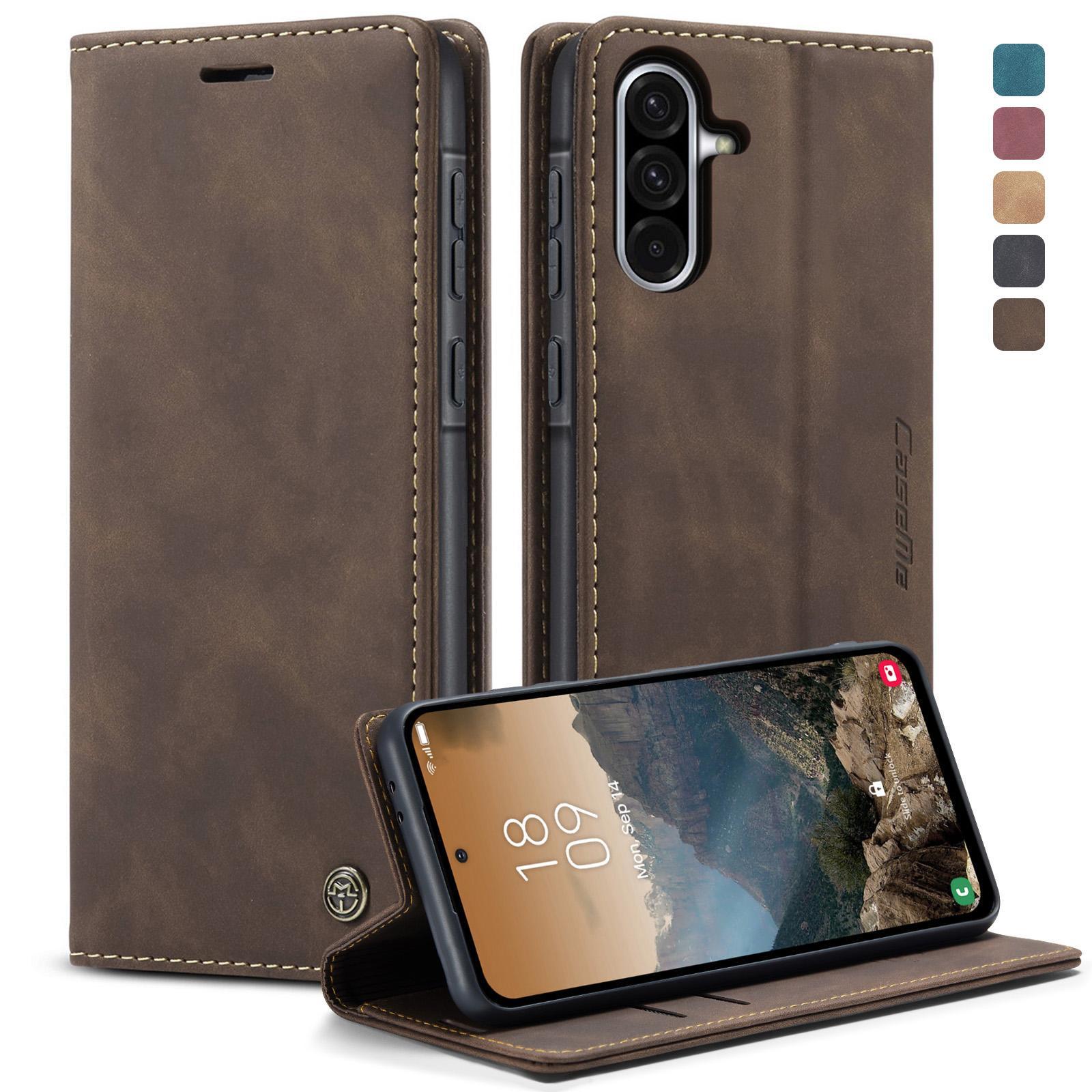 For Samsung Galaxy A36 CaseMe 013 Multifunctional Horizontal Flip Leather Phone CaseCoffee