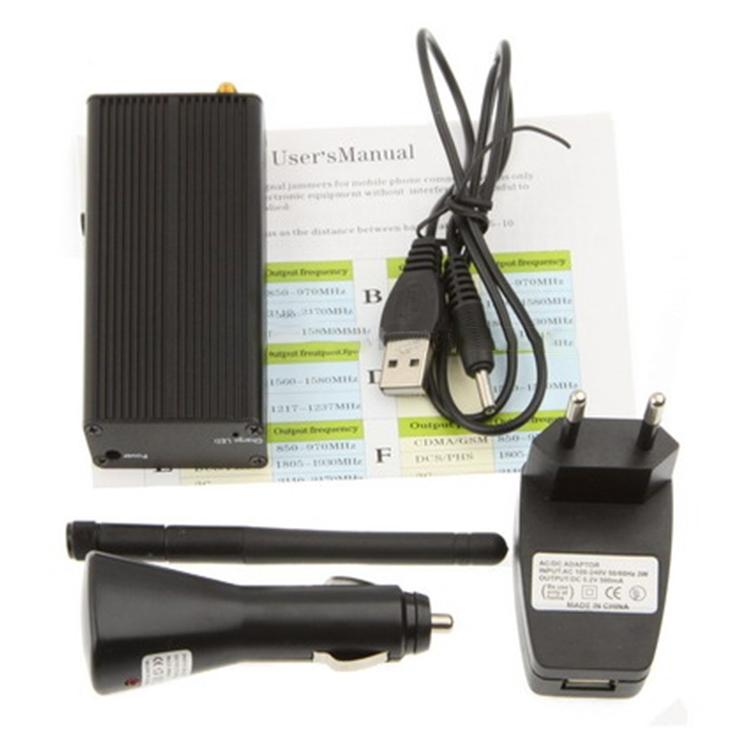101B Black, Mini Portable WiFi-2.4G Signal Jammer Coverage: 5~10 metersBlack