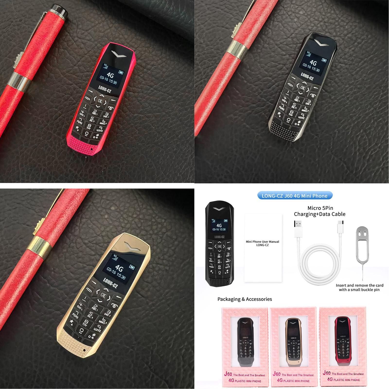 LONG-CZ J60 4G Mini Phone, 1.77 inch Unisoc T107, 21 Keys, Network: 4G, Single SIM Black