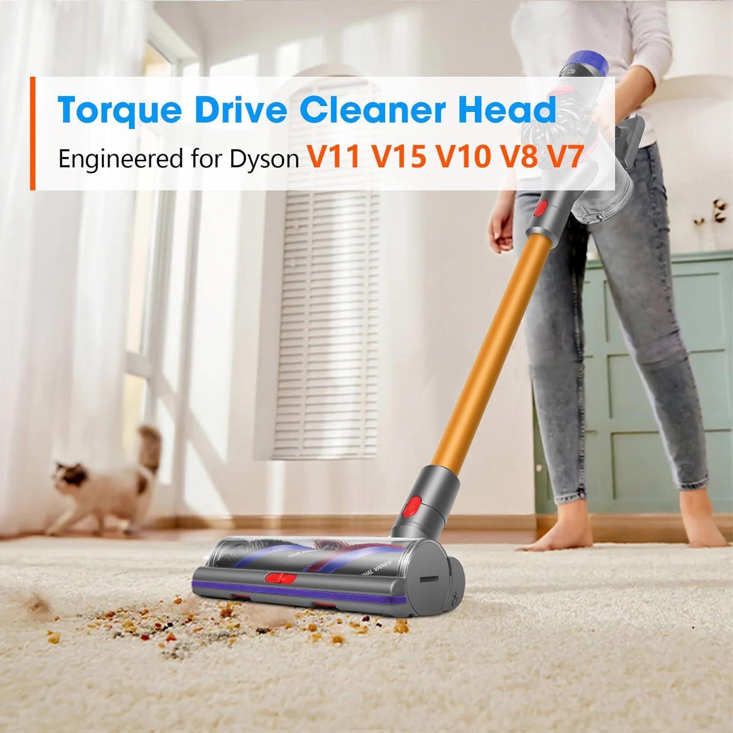 100W High-Torque Brush Head For Dyson V7-V8-V10-V11-V15 Vacuum Cleaner Adjustable Suction Power