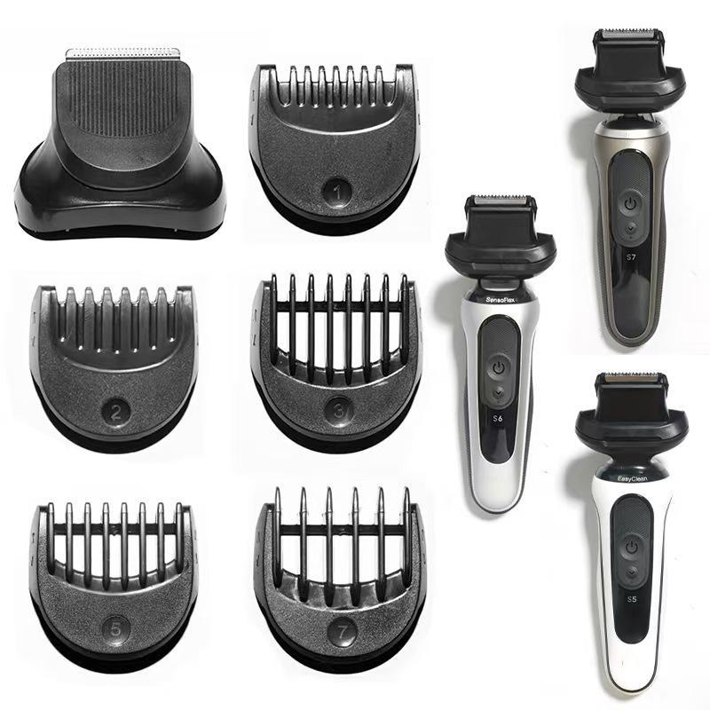 For Braun Series 5-6-7 Shaver Replacement Trimmer Attachment Kit With 5 Guiding CombsBlack