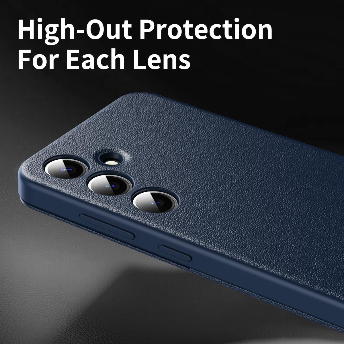 For Samsung Galaxy S25 Ultra 5G Smart View Window Leather Phone Case with Card SlotBlue