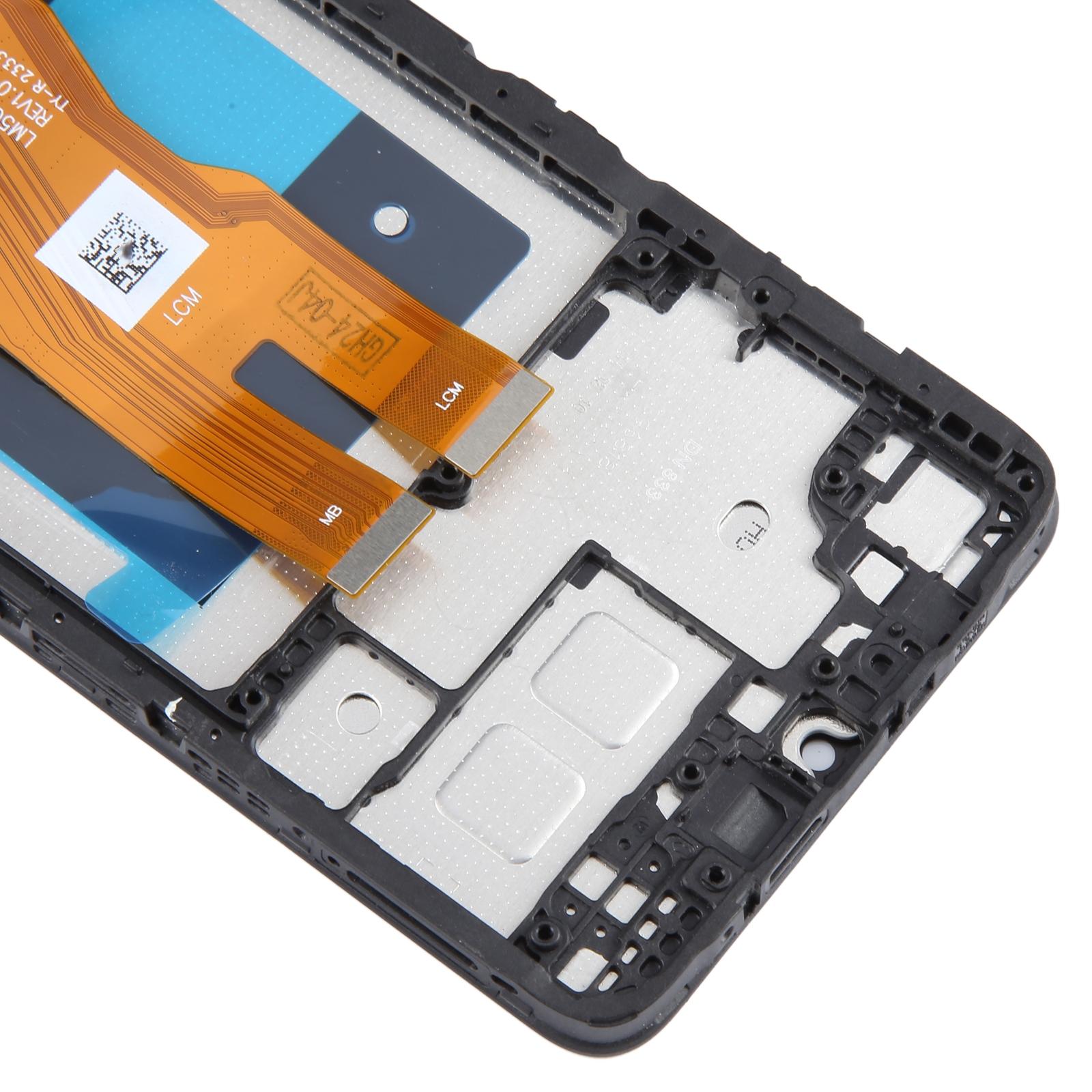 For Samsung Galaxy A05 SM-A055F Original LCD Screen Digitizer Full Assembly with Frame Black