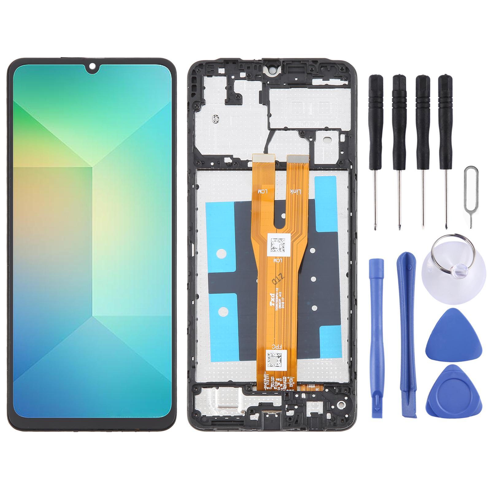 for samsung galaxy a06 sm-a065f original lcd screen digitizer full assembly with frame black