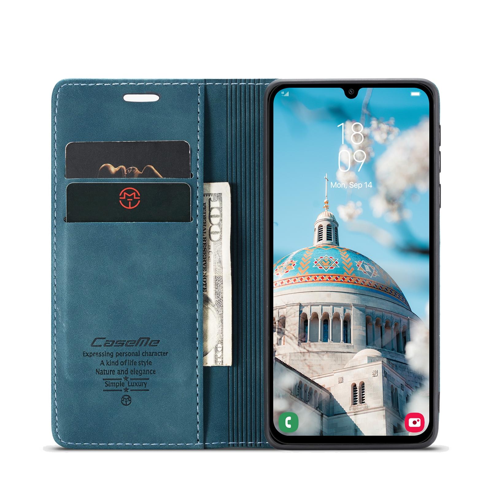 For Samsung Galaxy A15 5G CaseMe 013 Multifunctional Horizontal Flip Leather Phone CaseBlue