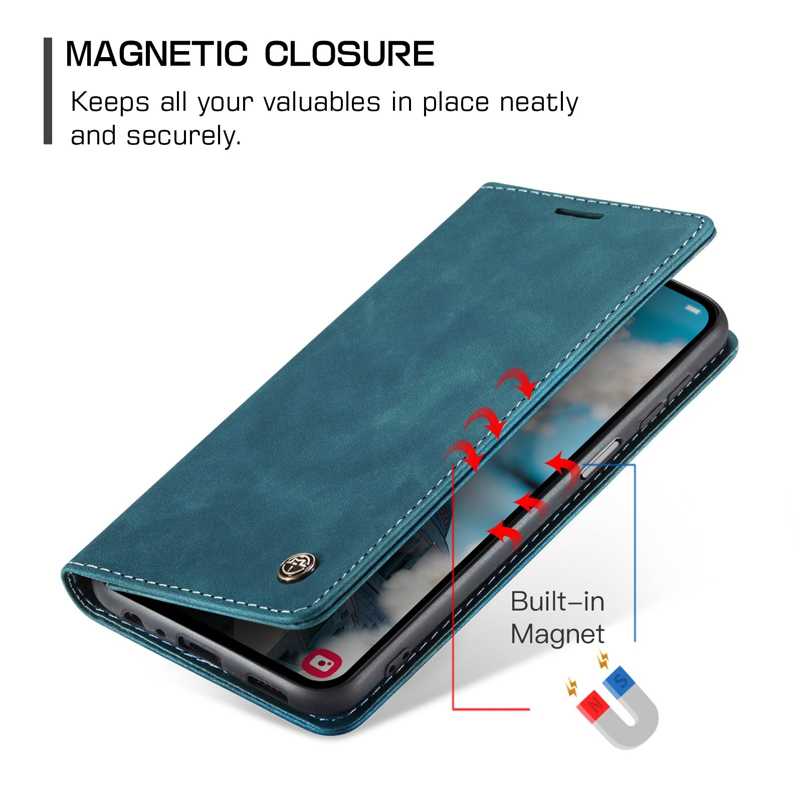 For Samsung Galaxy A15 5G CaseMe 013 Multifunctional Horizontal Flip Leather Phone CaseBlue