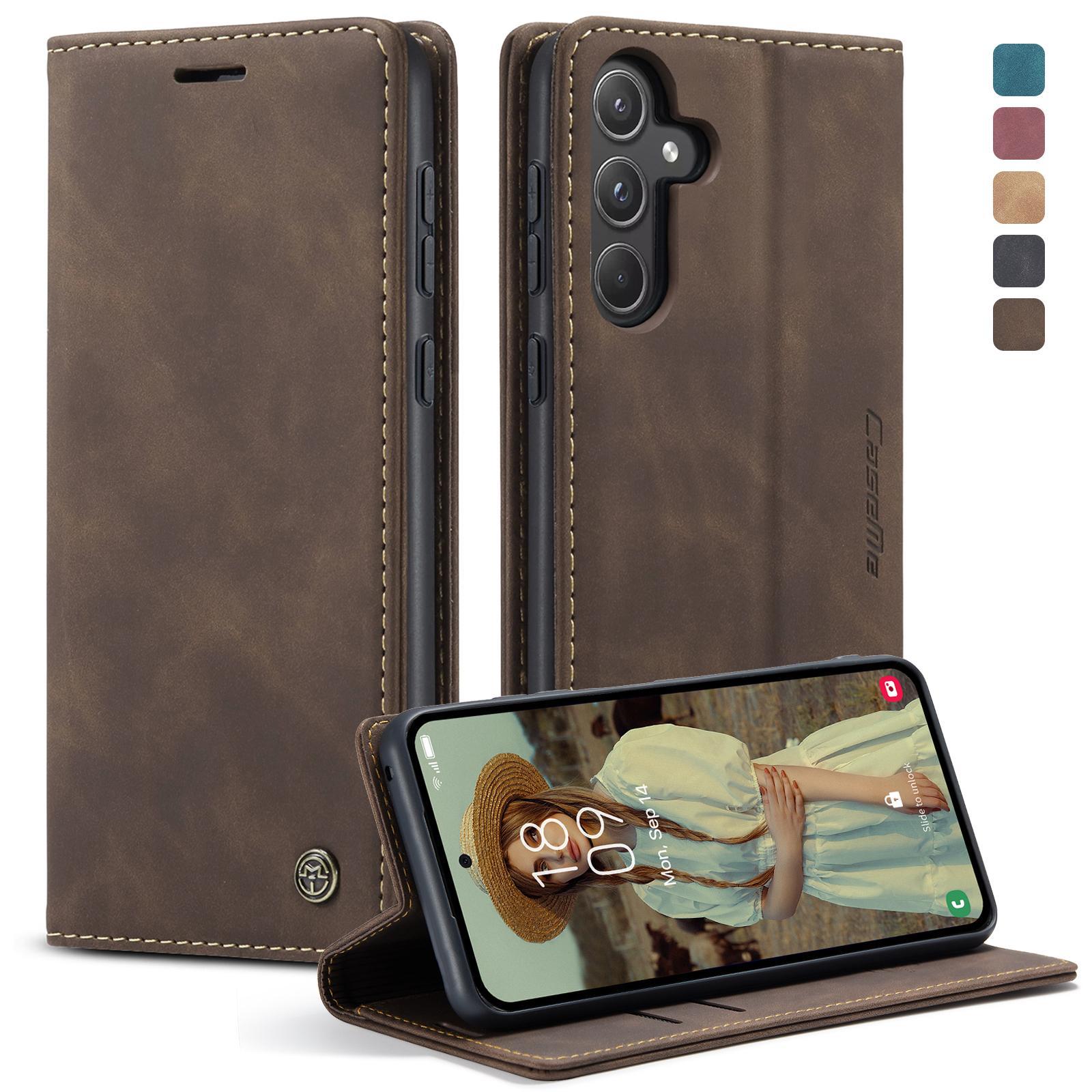 For Samsung Galaxy A15 5G CaseMe 013 Multifunctional Horizontal Flip Leather Phone CaseBlue