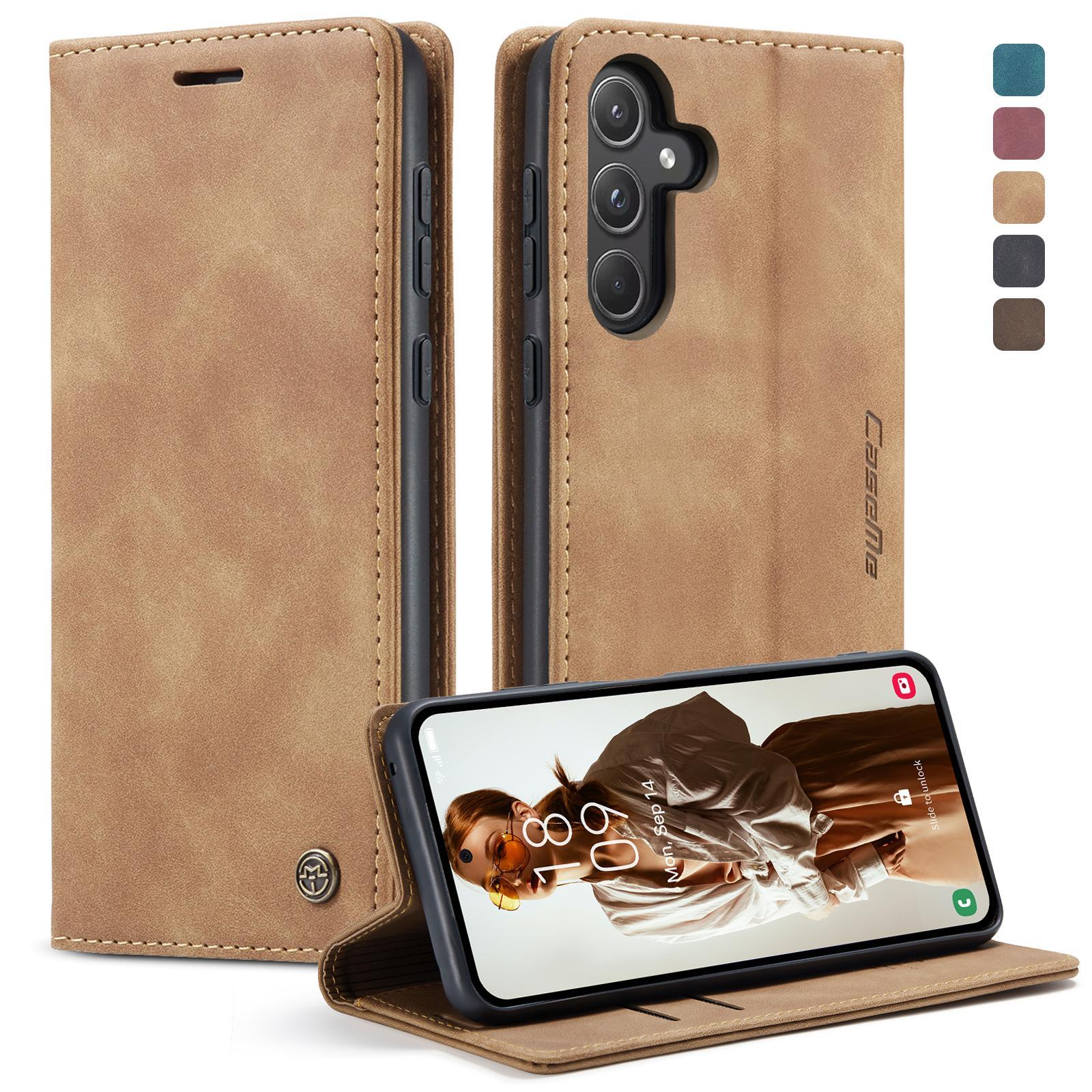 For Samsung Galaxy A15 5G CaseMe 013 Multifunctional Horizontal Flip Leather Phone CaseBlue