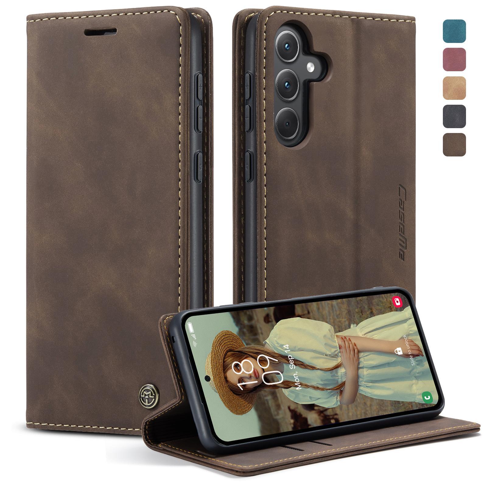 For Samsung Galaxy A15 5G CaseMe 013 Multifunctional Horizontal Flip Leather Phone CaseBlue