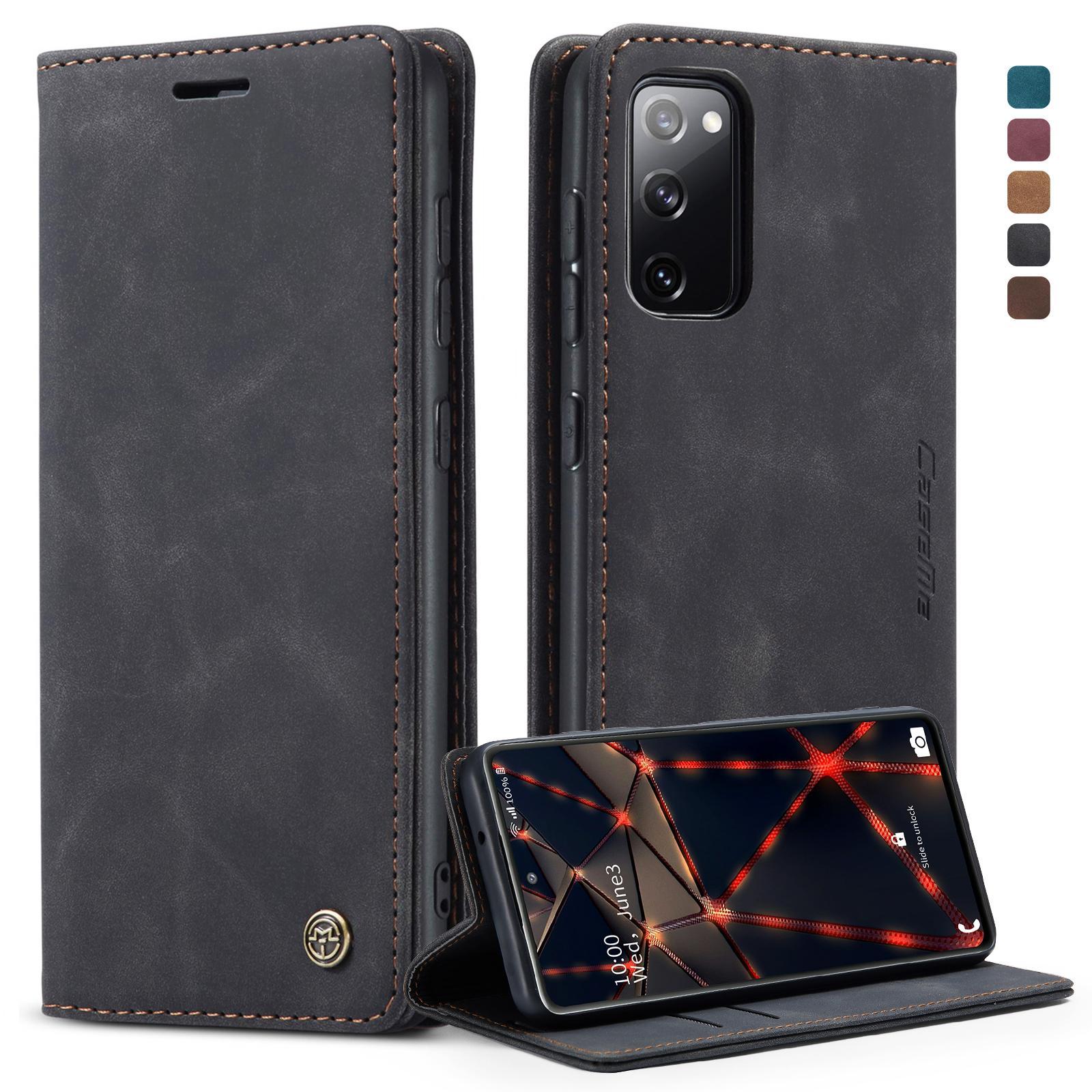 For Samsung Galaxy S21 FE CaseMe 013 Multifunctional Horizontal Flip Leather Case, with Card Slot & Holder & WalletCoffee
