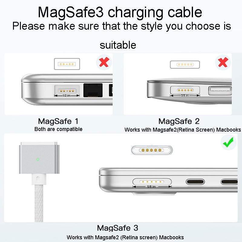 2m For Macbook Air-Pro Series Type-C To Magsafe 3 Braided Magnetic CableMidnight Blue