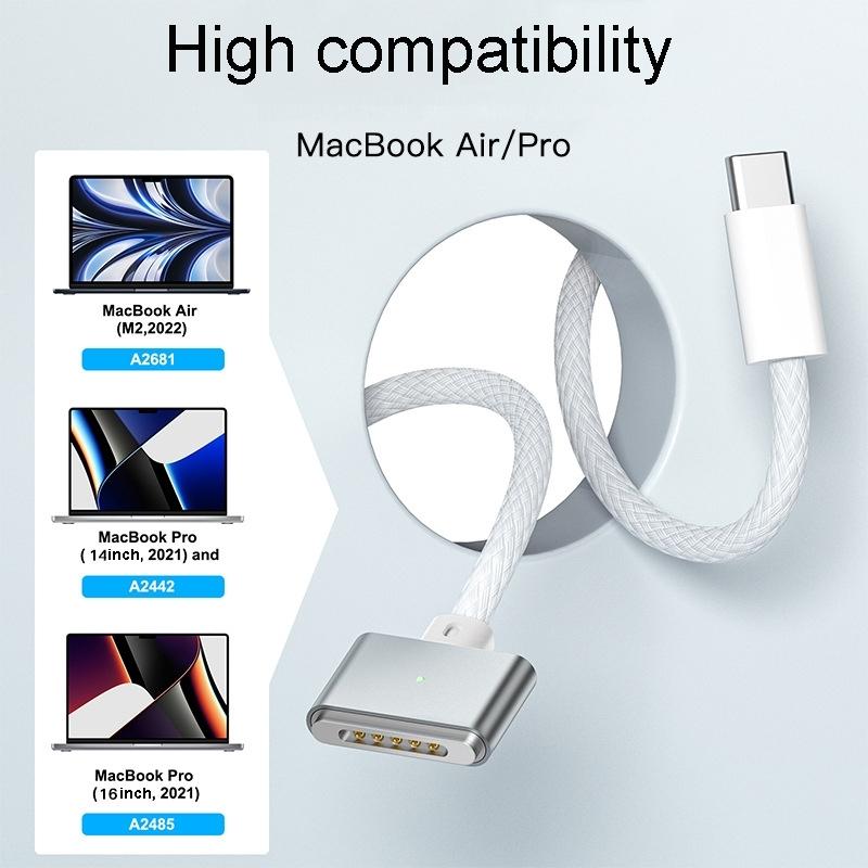 2m For Macbook Air-Pro Series Type-C To Magsafe 3 Braided Magnetic CableMidnight Blue
