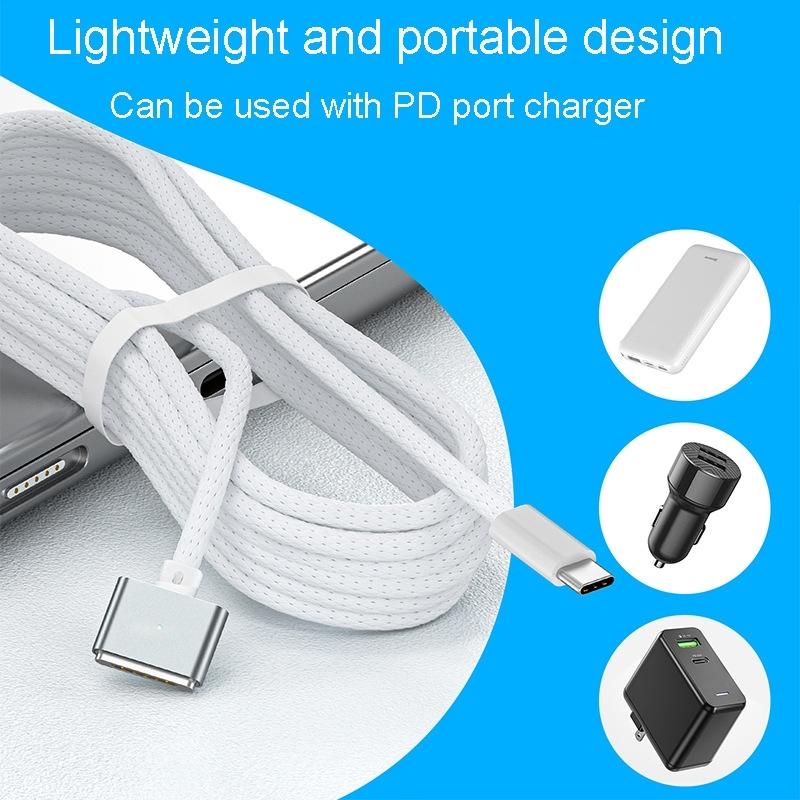 2m For Macbook Air-Pro Series Type-C To Magsafe 3 Braided Magnetic CableMidnight Blue