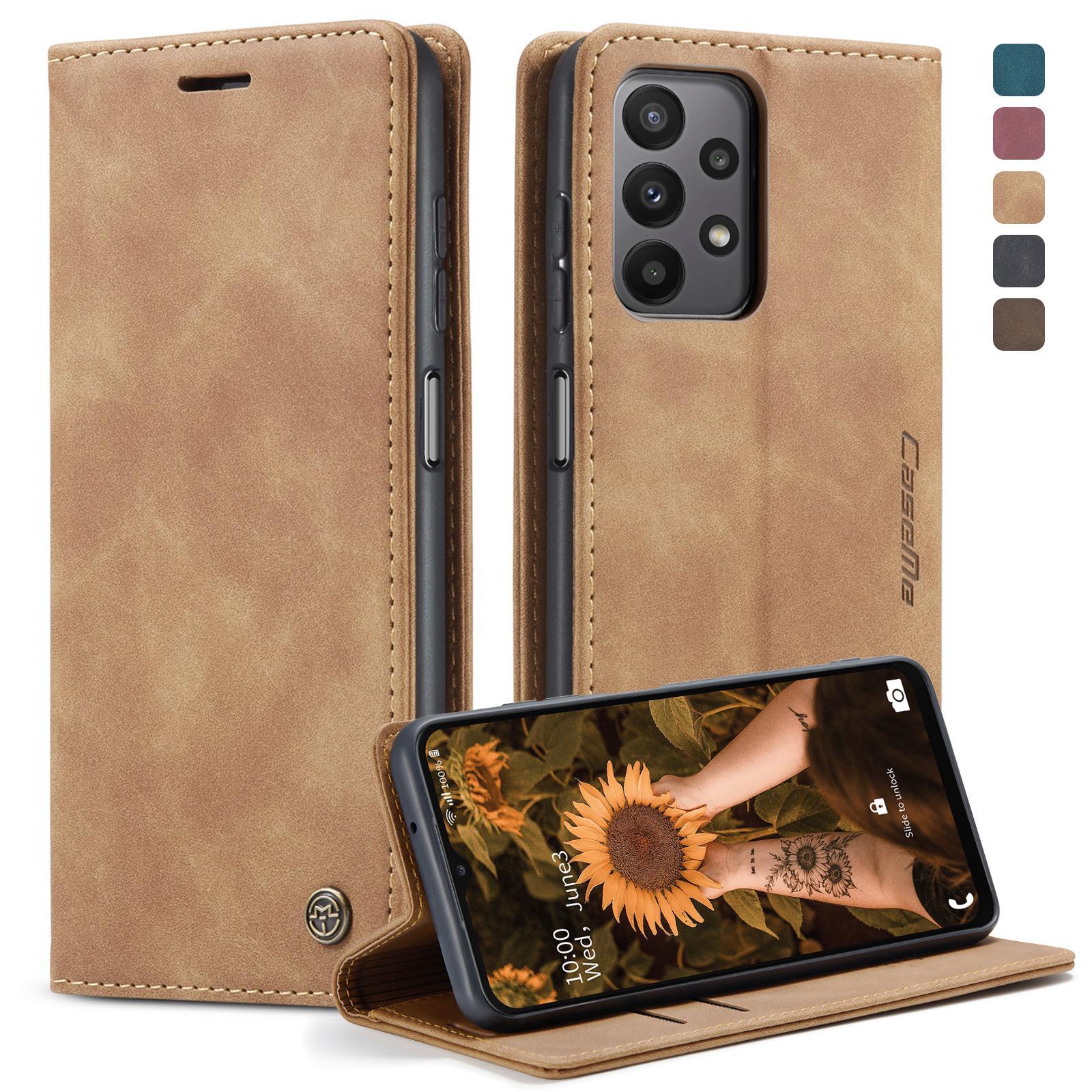 For Samsung Galaxy S21 FE CaseMe 013 Multifunctional Horizontal Flip Leather Case, with Card Slot & Holder & WalletCoffee