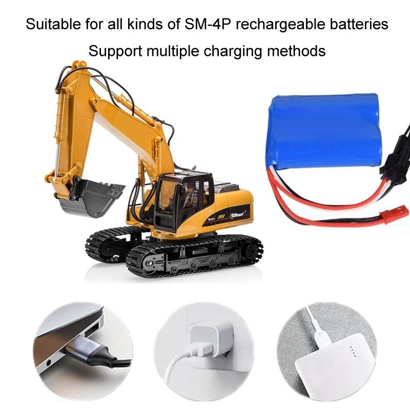 7.4V 18650 Lithium Battery USB Charging CableSM-4P