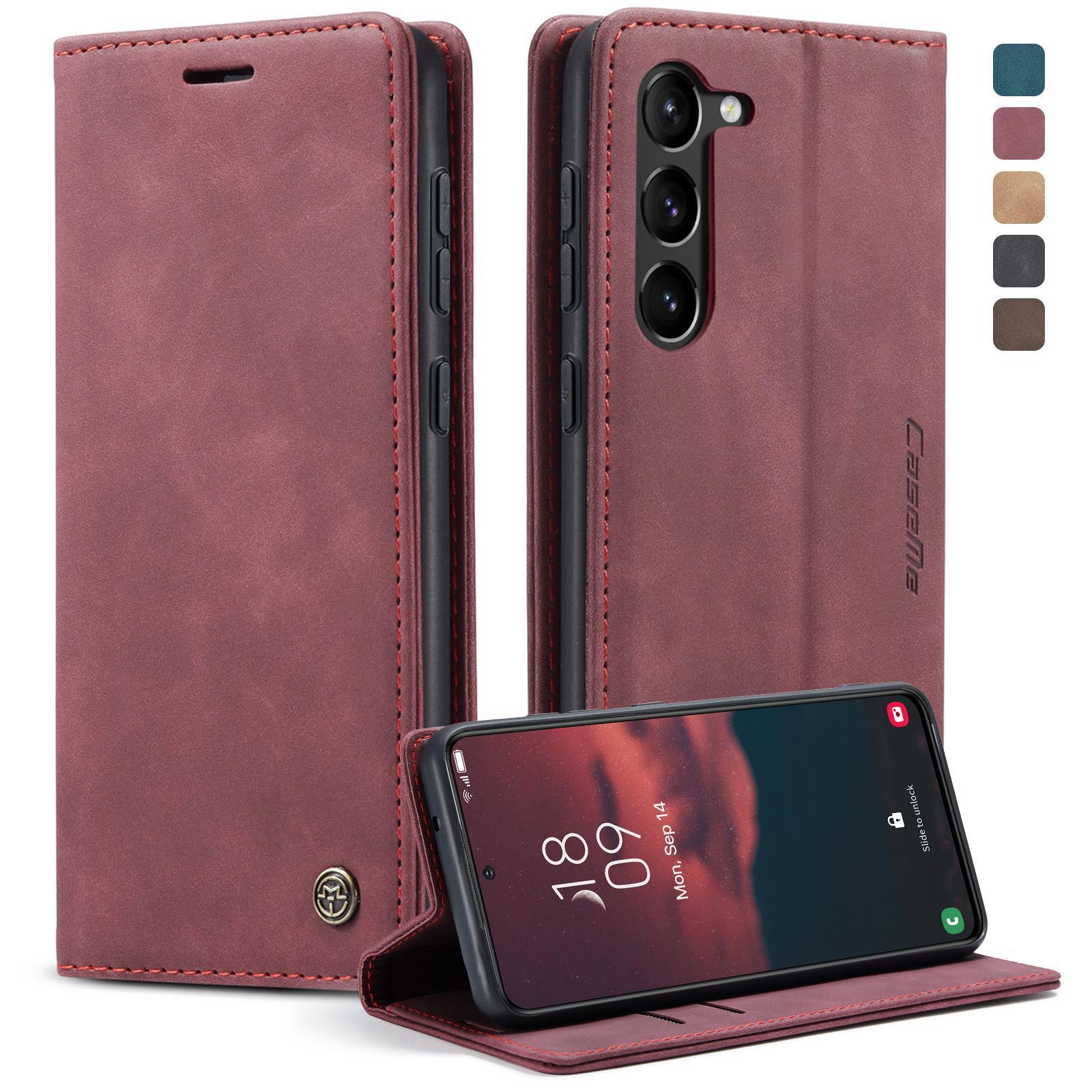 For Samsung Galaxy S21 FE CaseMe 013 Multifunctional Horizontal Flip Leather Case, with Card Slot & Holder & WalletCoffee