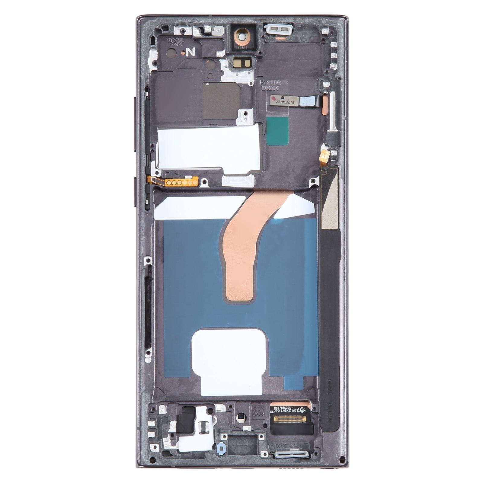 For Samsung Galaxy S22 Ultra 5G SM-S908U US Edition 6.78 inch OLED LCD Screen Digitizer Full Assembly with Frame Black