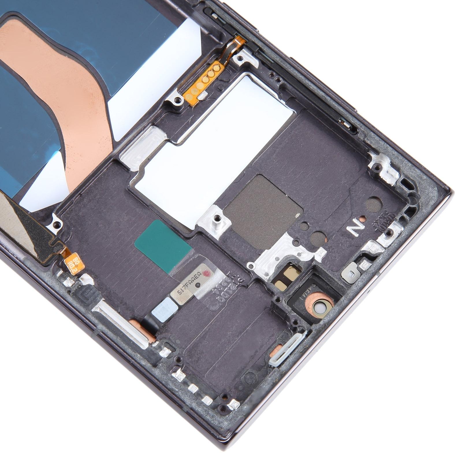 For Samsung Galaxy S22 Ultra 5G SM-S908U US Edition 6.78 inch OLED LCD Screen Digitizer Full Assembly with Frame Black