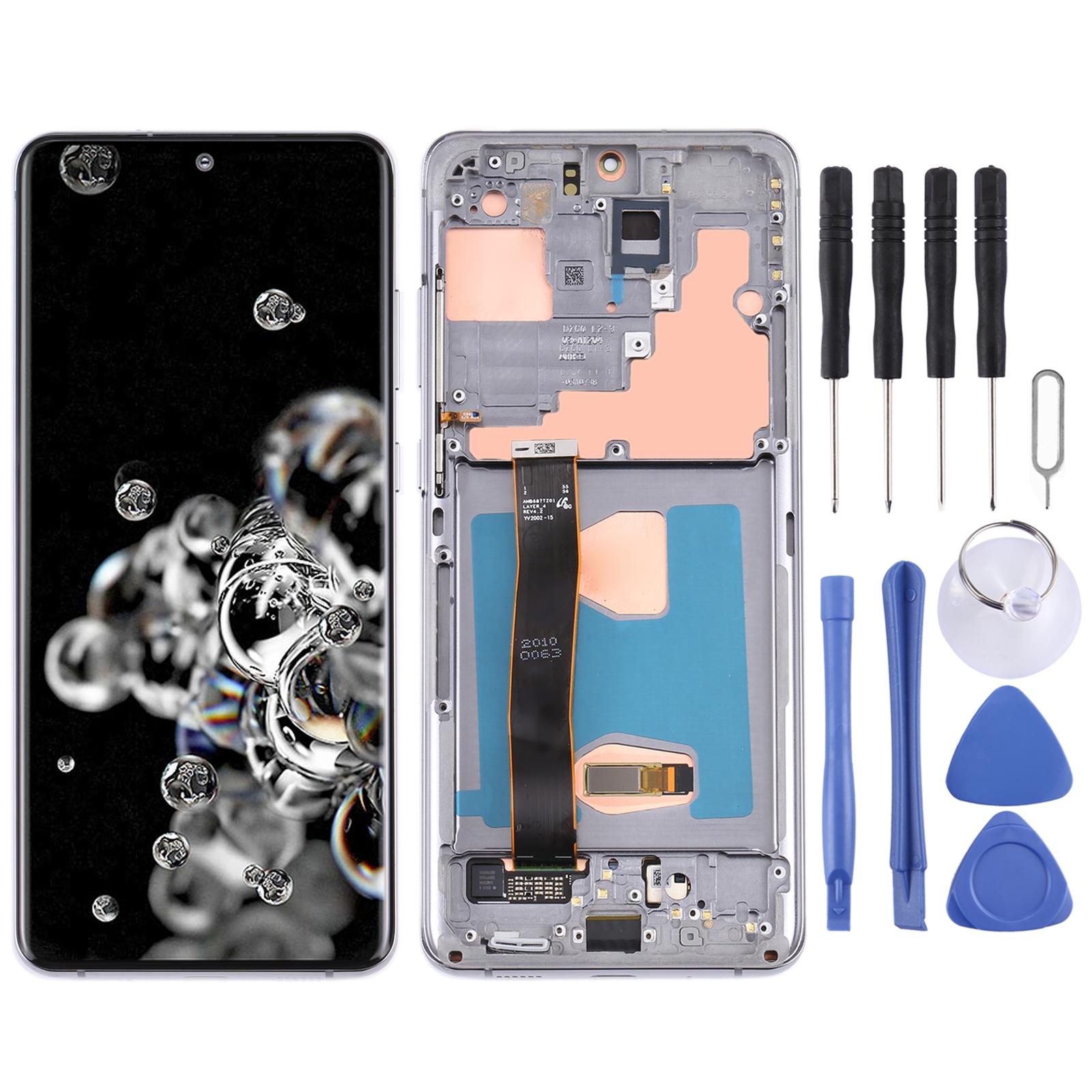 For Samsung Galaxy S22 Ultra 5G SM-S908U US Edition 6.78 inch OLED LCD Screen Digitizer Full Assembly with Frame Black
