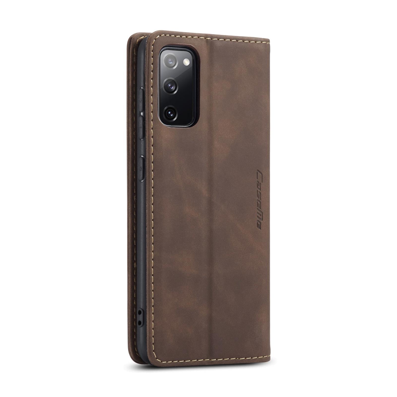 For Samsung Galaxy S20 FE CaseMe 013 Multifunctional Horizontal Flip Leather Case with Holder & Card Slot & WalletCoffee