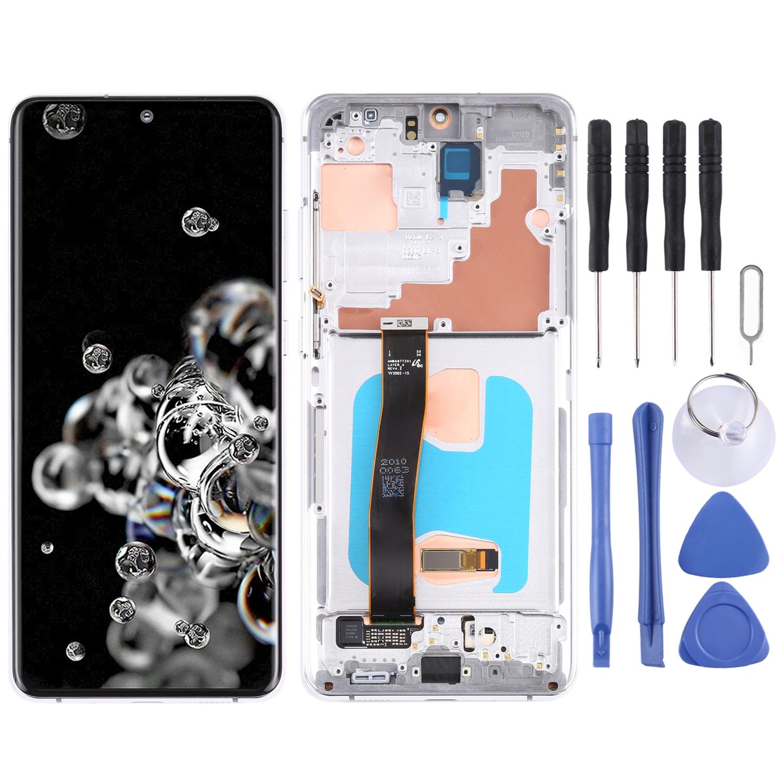 For Samsung Galaxy S22 Ultra 5G SM-S908U US Edition 6.78 inch OLED LCD Screen Digitizer Full Assembly with Frame Black