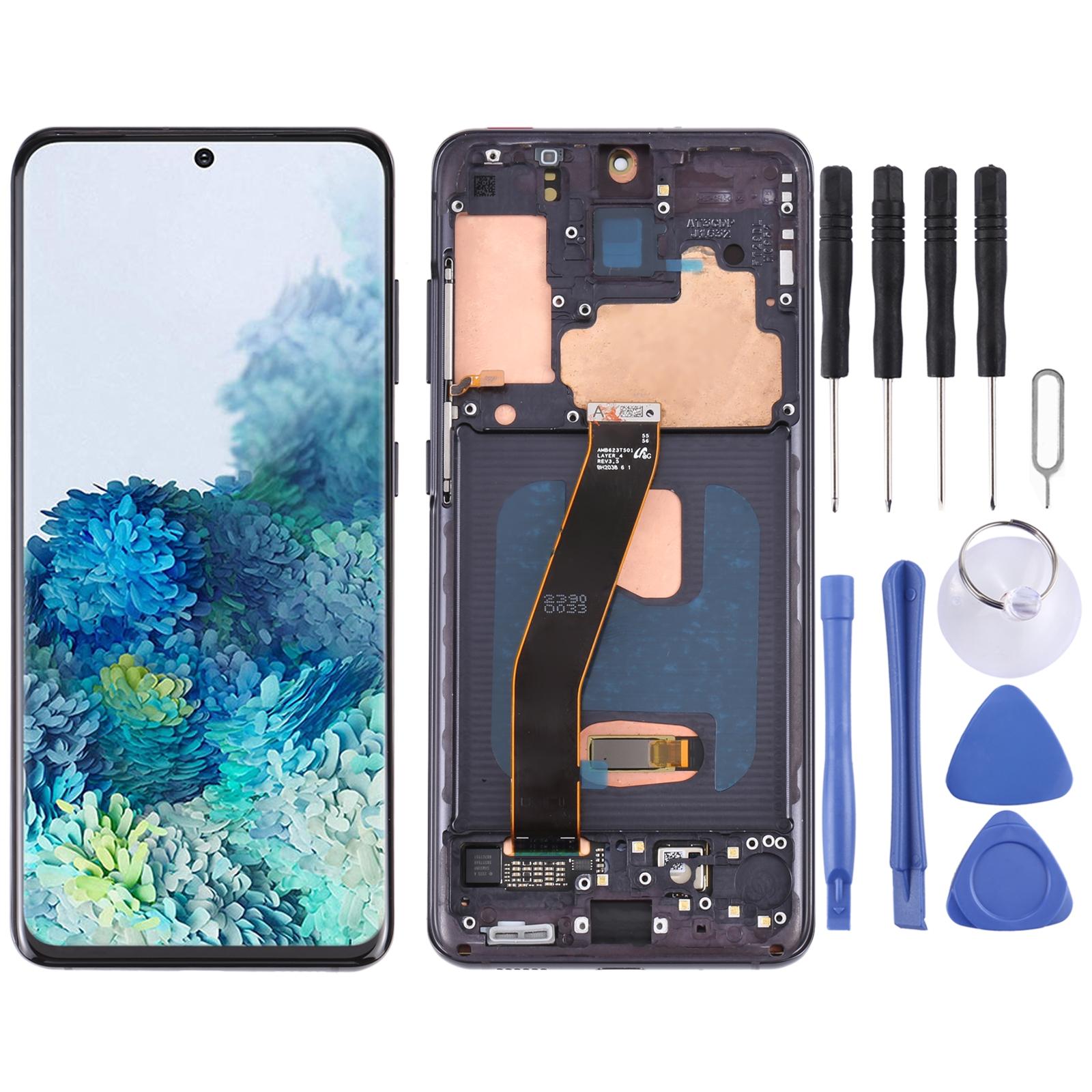 For Samsung Galaxy S22 Ultra 5G SM-S908U US Edition 6.78 inch OLED LCD Screen Digitizer Full Assembly with Frame Black