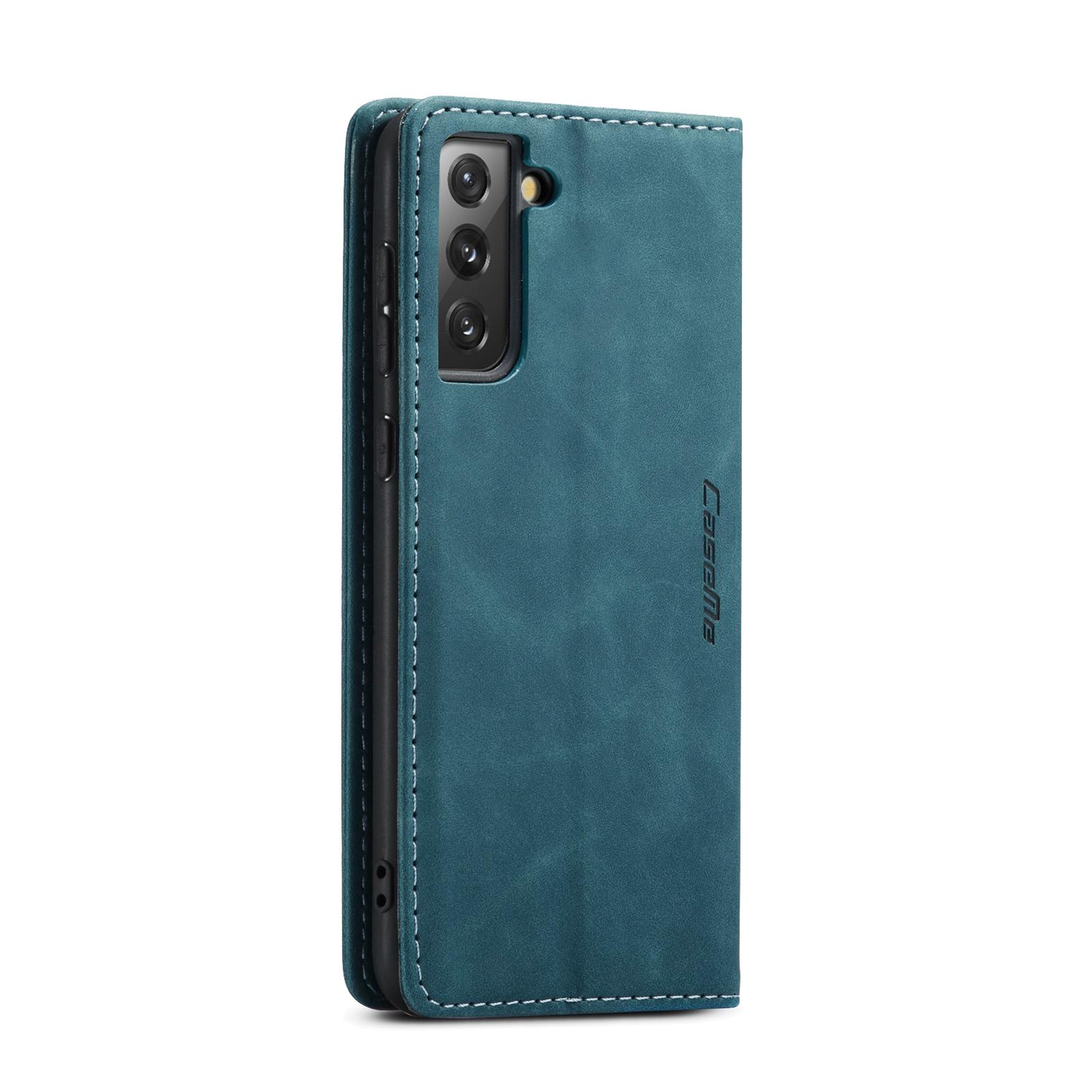 For Samsung Galaxy S21 5G CaseMe 013 Multifunctional Horizontal Flip Leather Case with Holder & Card Slot & WalletBlue