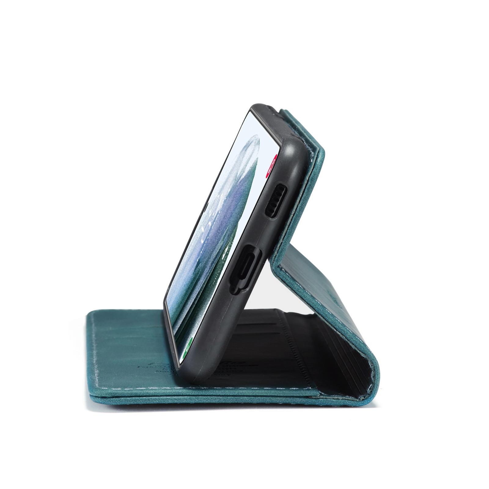 For Samsung Galaxy S21 5G CaseMe 013 Multifunctional Horizontal Flip Leather Case with Holder & Card Slot & WalletBlue
