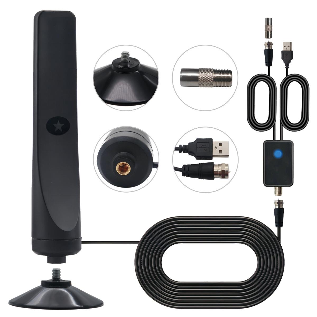 4k 1080p indoor digital tv antenna for local channels 50 miles range with amplifier signal booster