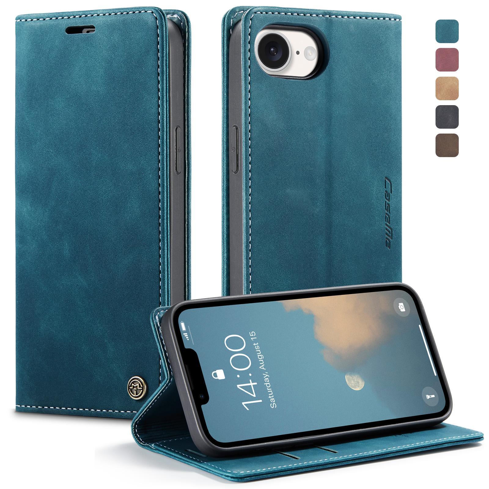 For iPhone 17e - 16e CaseMe 013 Multifunctional Horizontal Flip Leather Phone CaseBlue