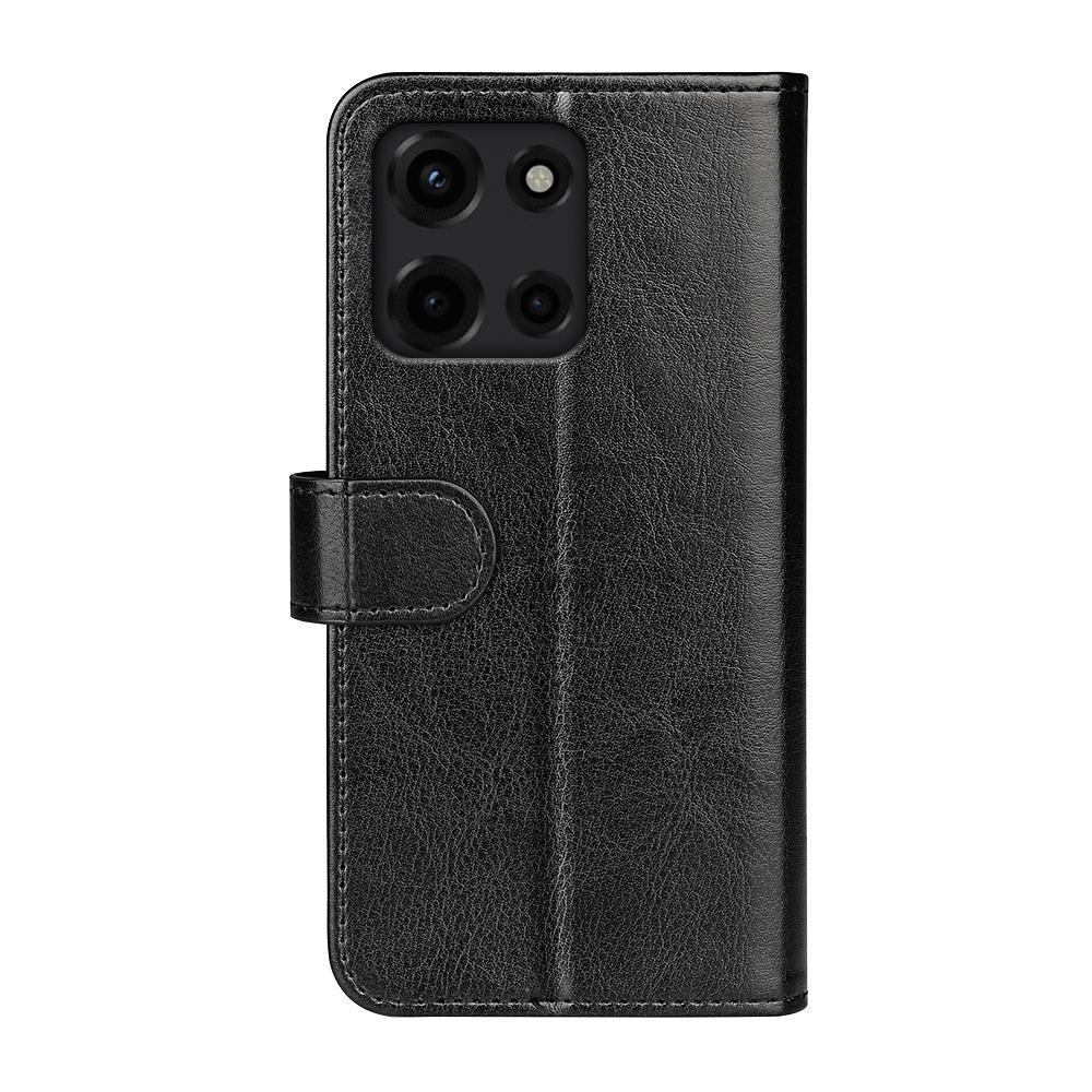 For Motorola Moto G 5G 2025 R64 Texture Horizontal Flip Leather Phone CaseBlack