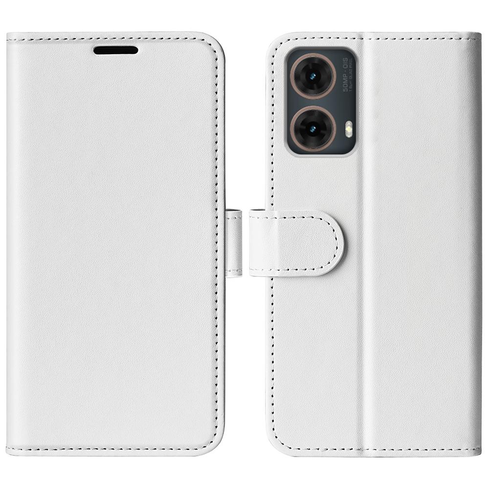For Motorola Moto G 5G 2025 R64 Texture Horizontal Flip Leather Phone CaseBlack