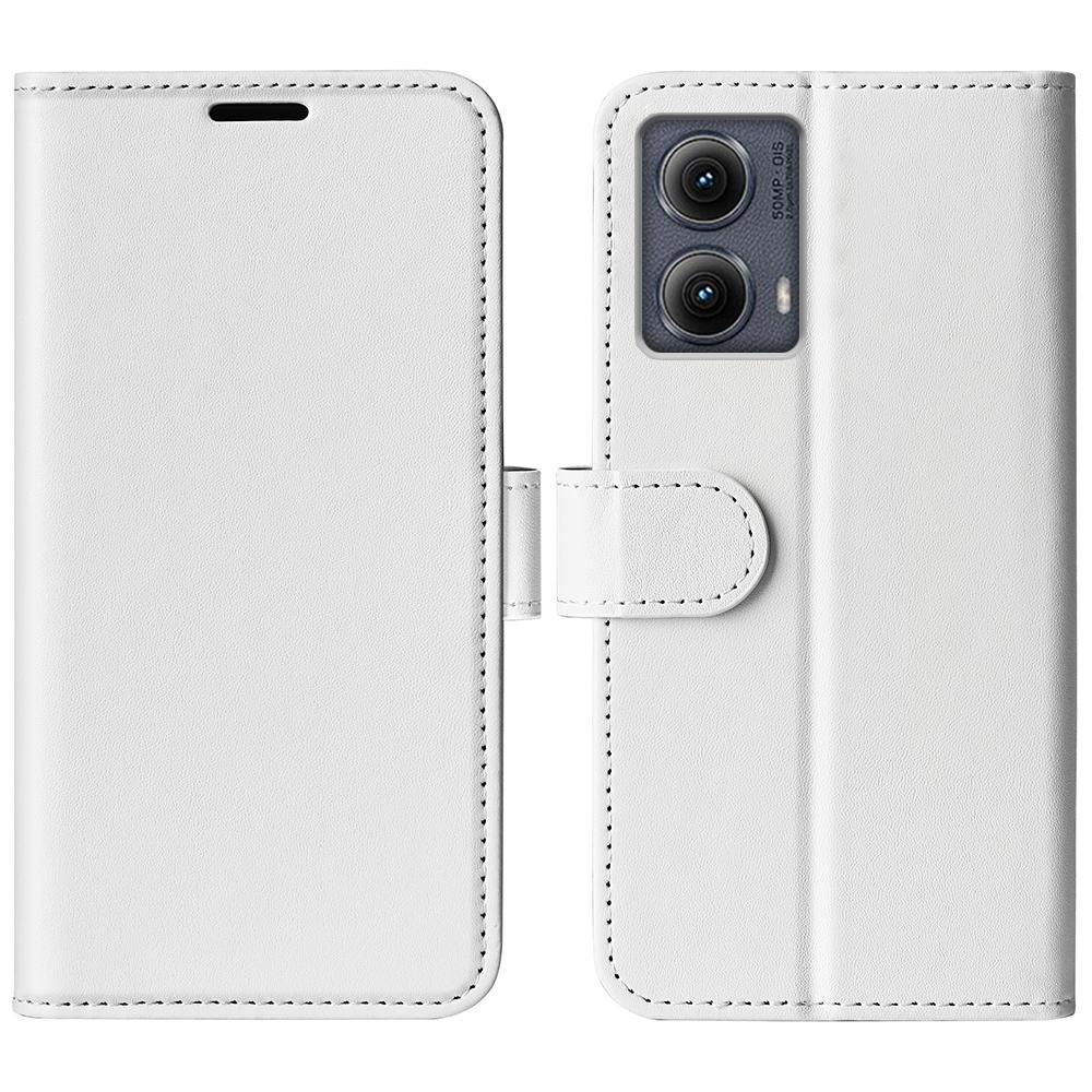 For Motorola Moto G 5G 2025 R64 Texture Horizontal Flip Leather Phone CaseBlack